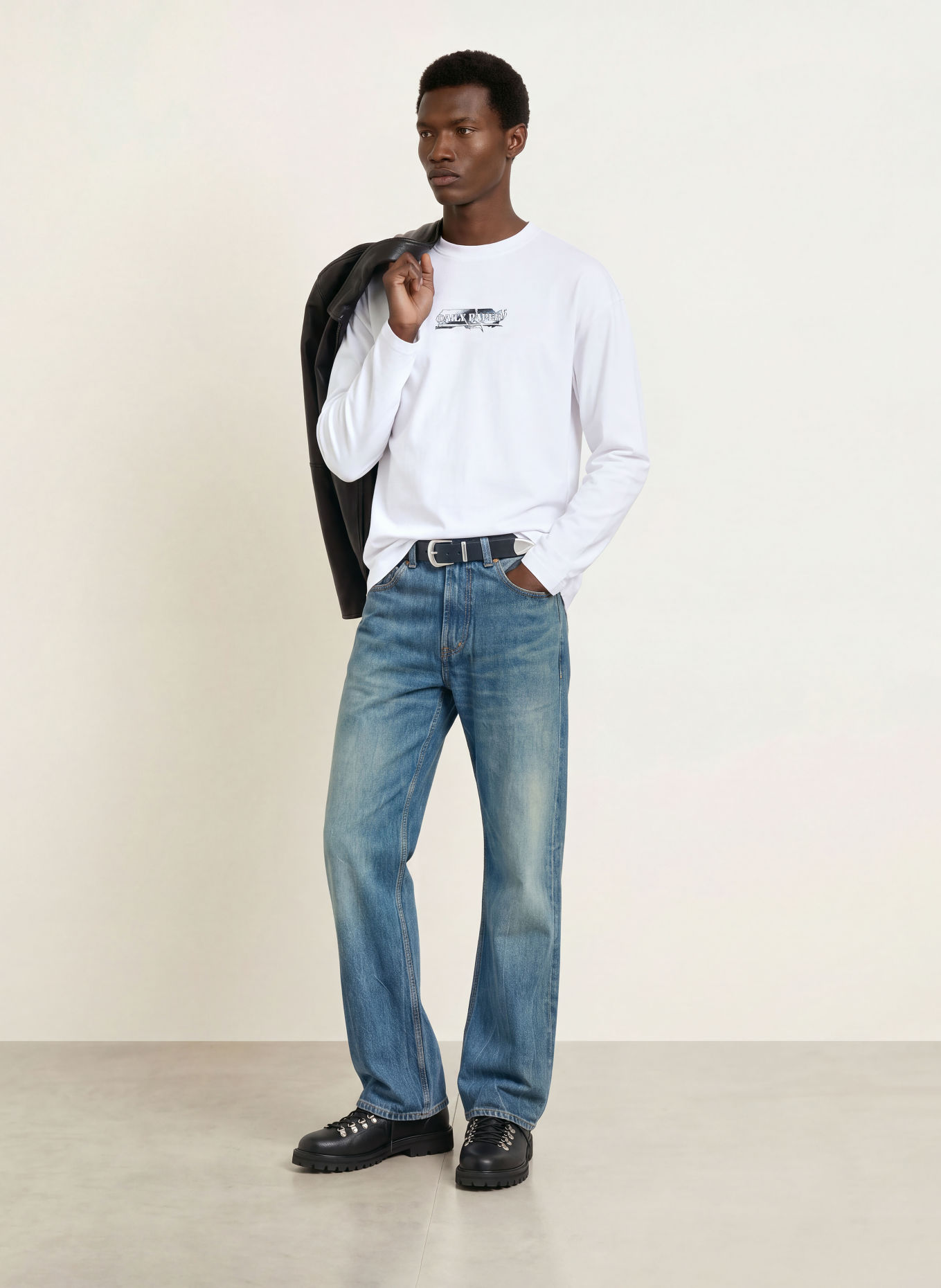 DAILY PAPER Longsleeve: WEISS