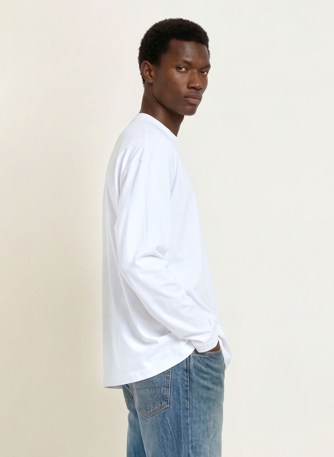 DAILY PAPER Longsleeve: WEISS