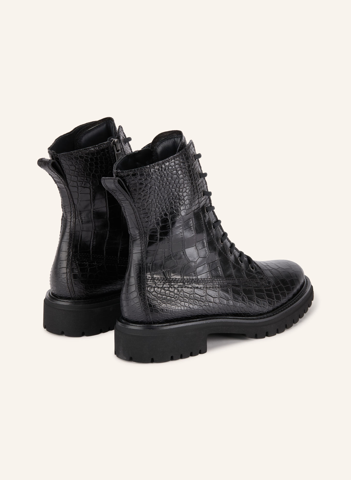 paul green Lace-up boots: BLACK