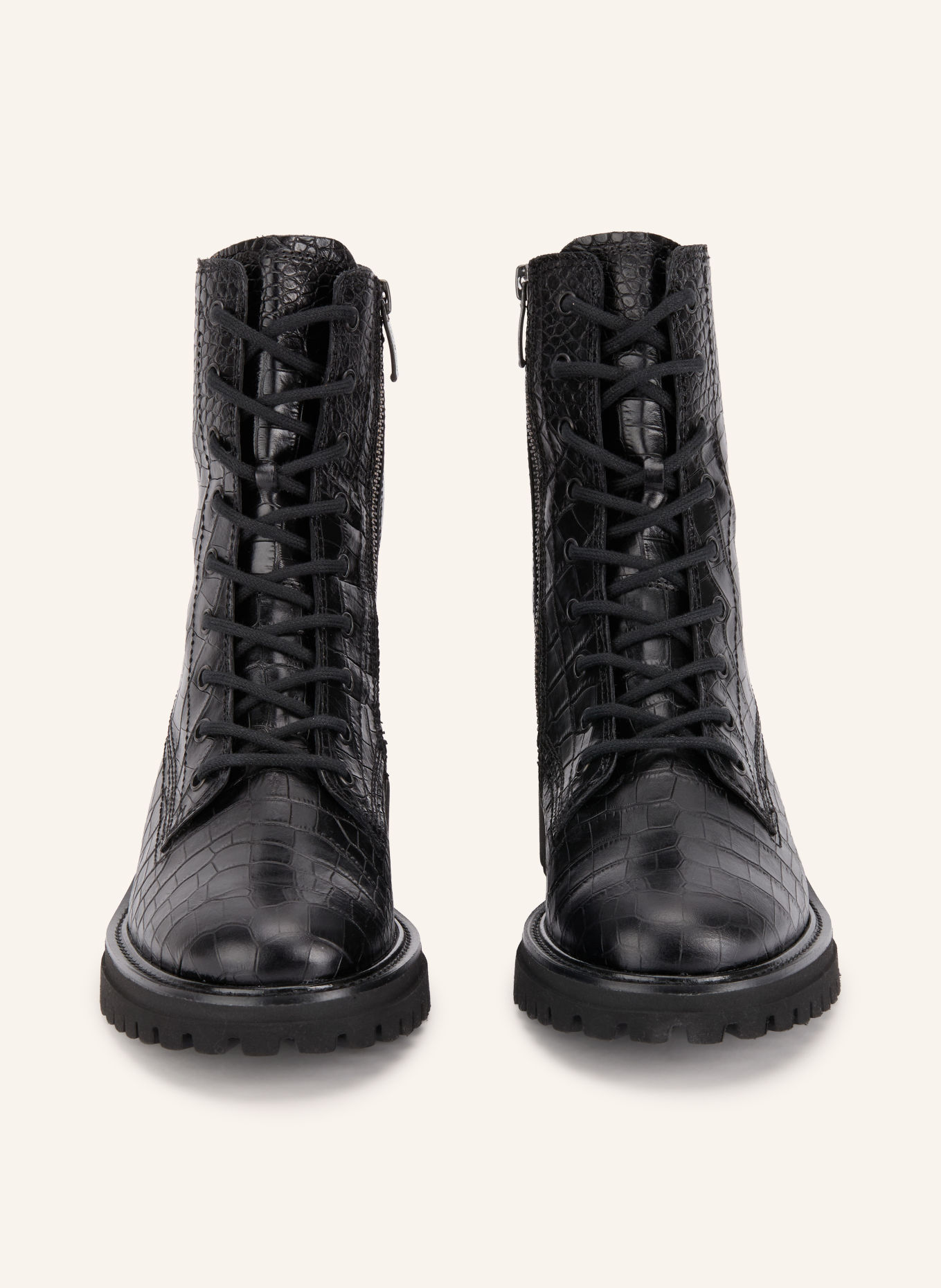 paul green Lace-up boots: BLACK