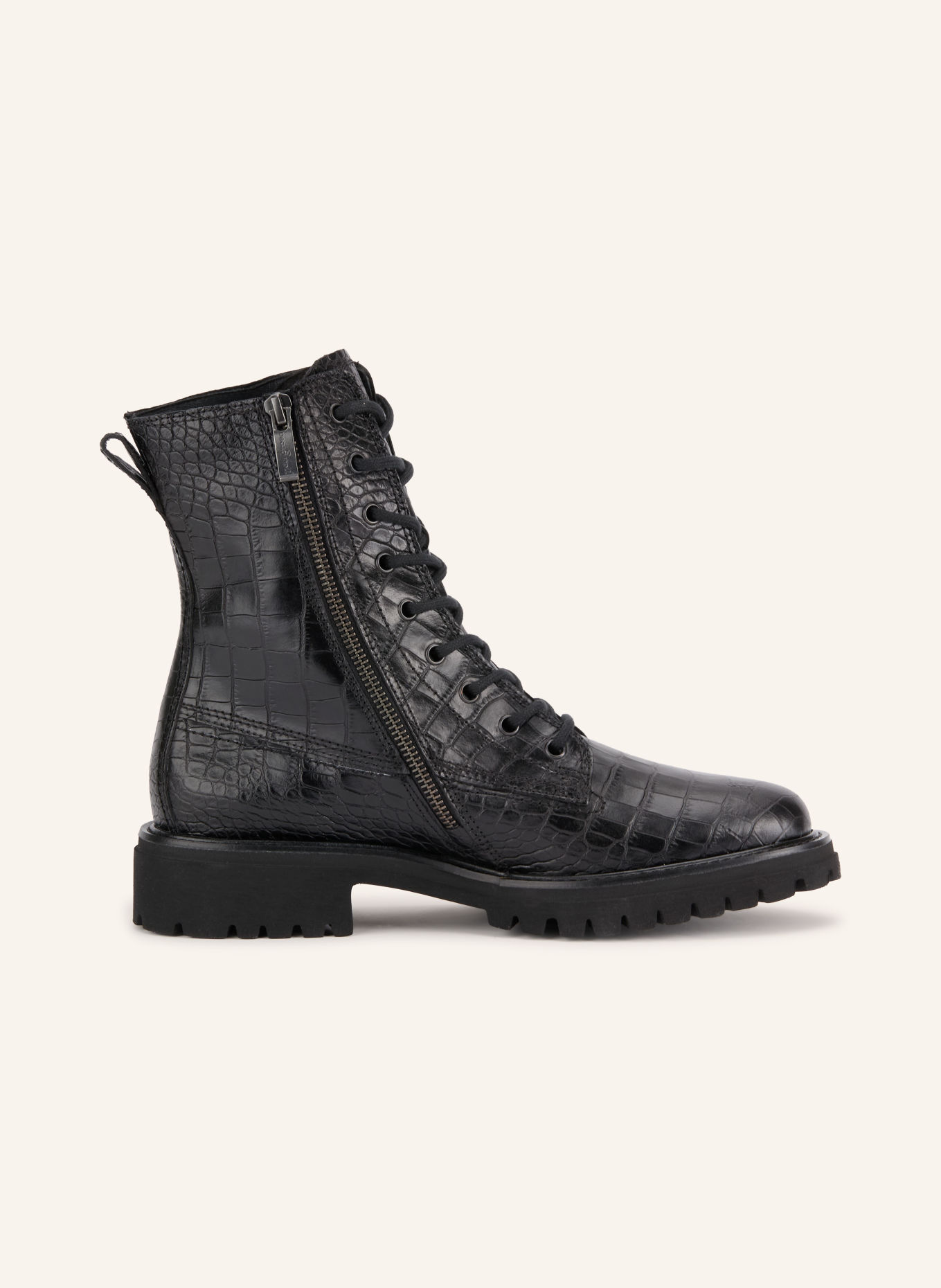 paul green Lace-up boots: BLACK
