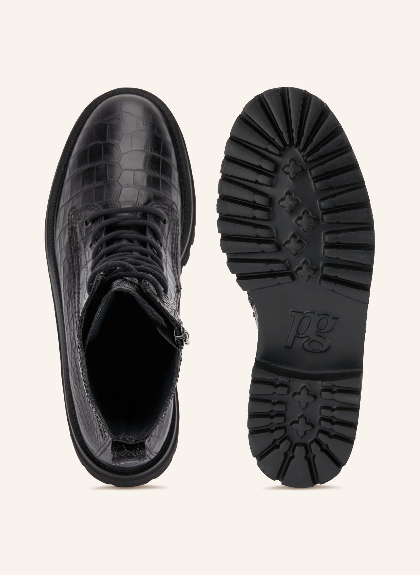 paul green Lace-up boots: BLACK