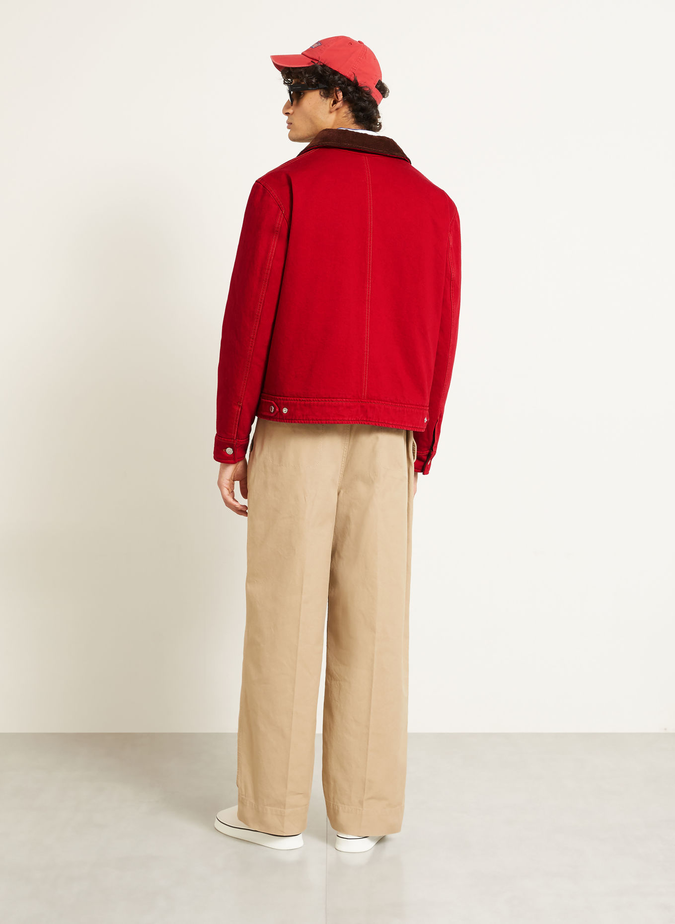 AMI PARIS Overjacket: DONKERROOD / BRUIN