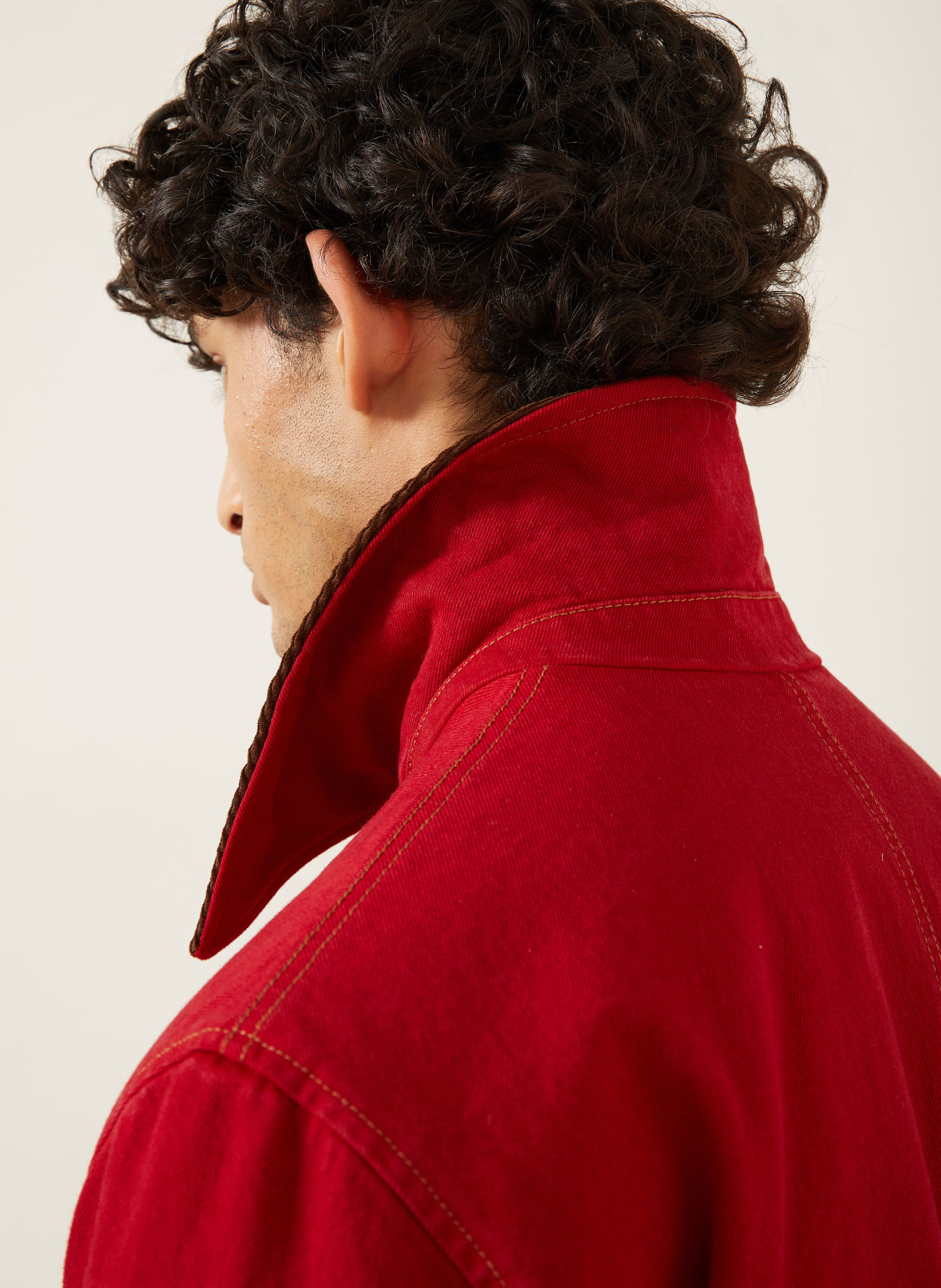 AMI PARIS Overjacket: DONKERROOD / BRUIN