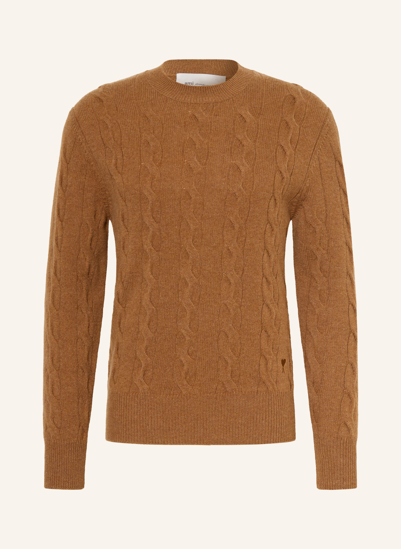 AMI PARIS Merino wool sweaters: COGNAC