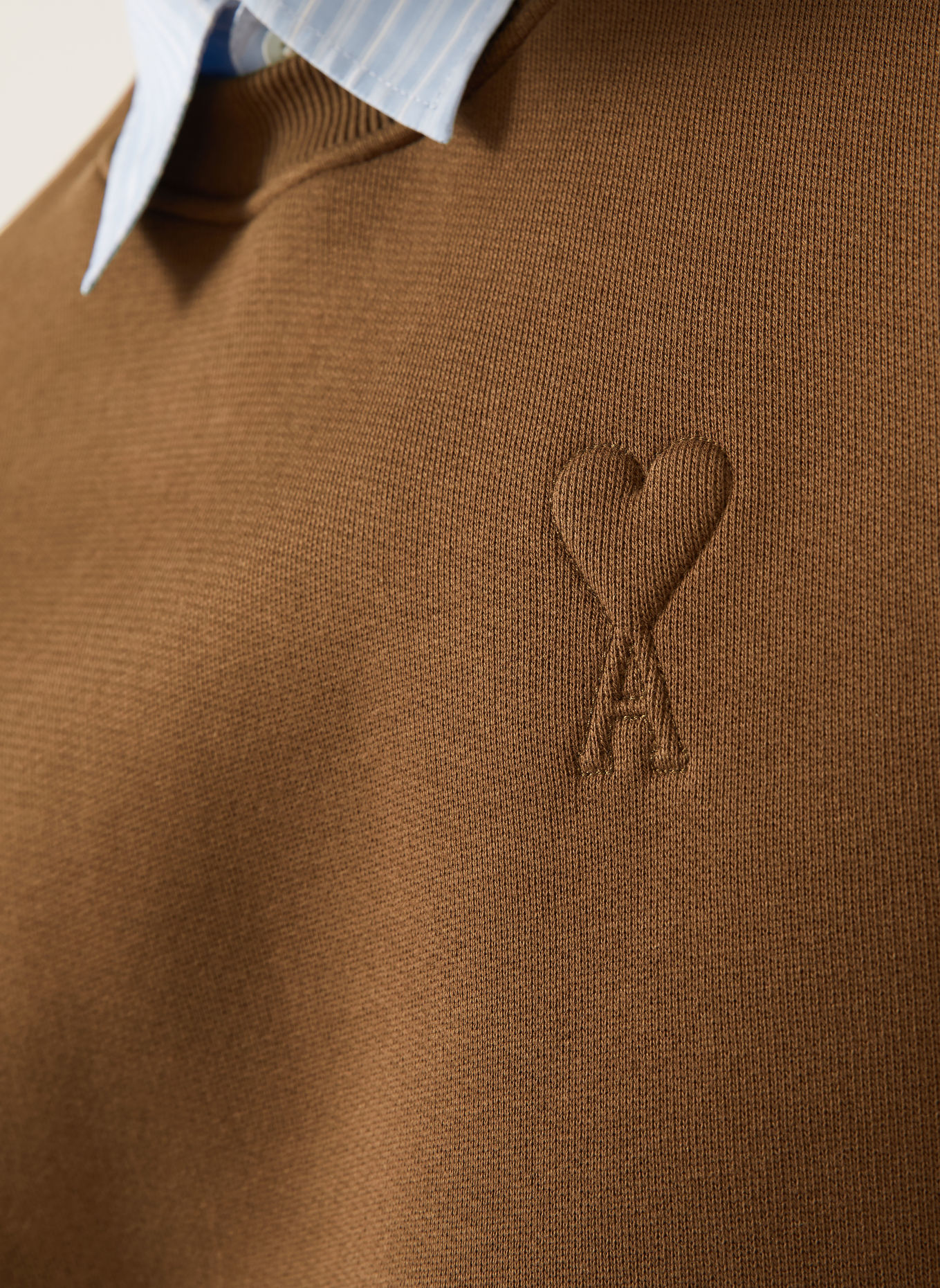 AMI PARIS Sweatshirt: BROWN