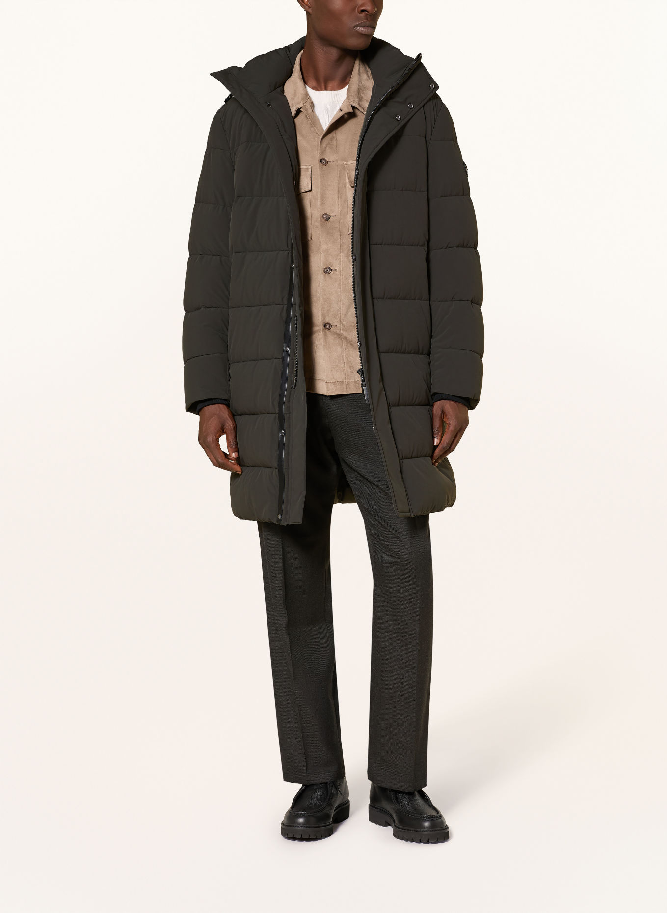 JOOP! WINSTEN Quilted Coat: DARK GREEN