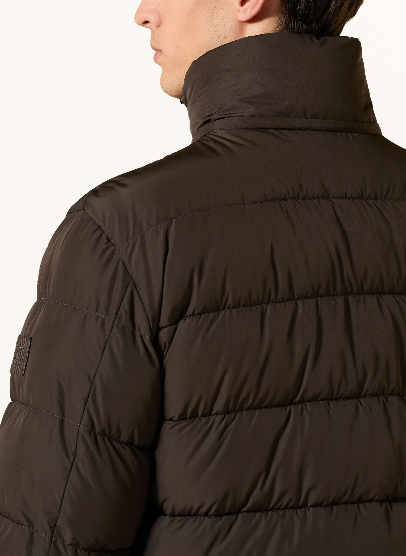JOOP! JEANS JOSHAS gewatteerde jas met afneembare capuchon: MARRON FONCÉ