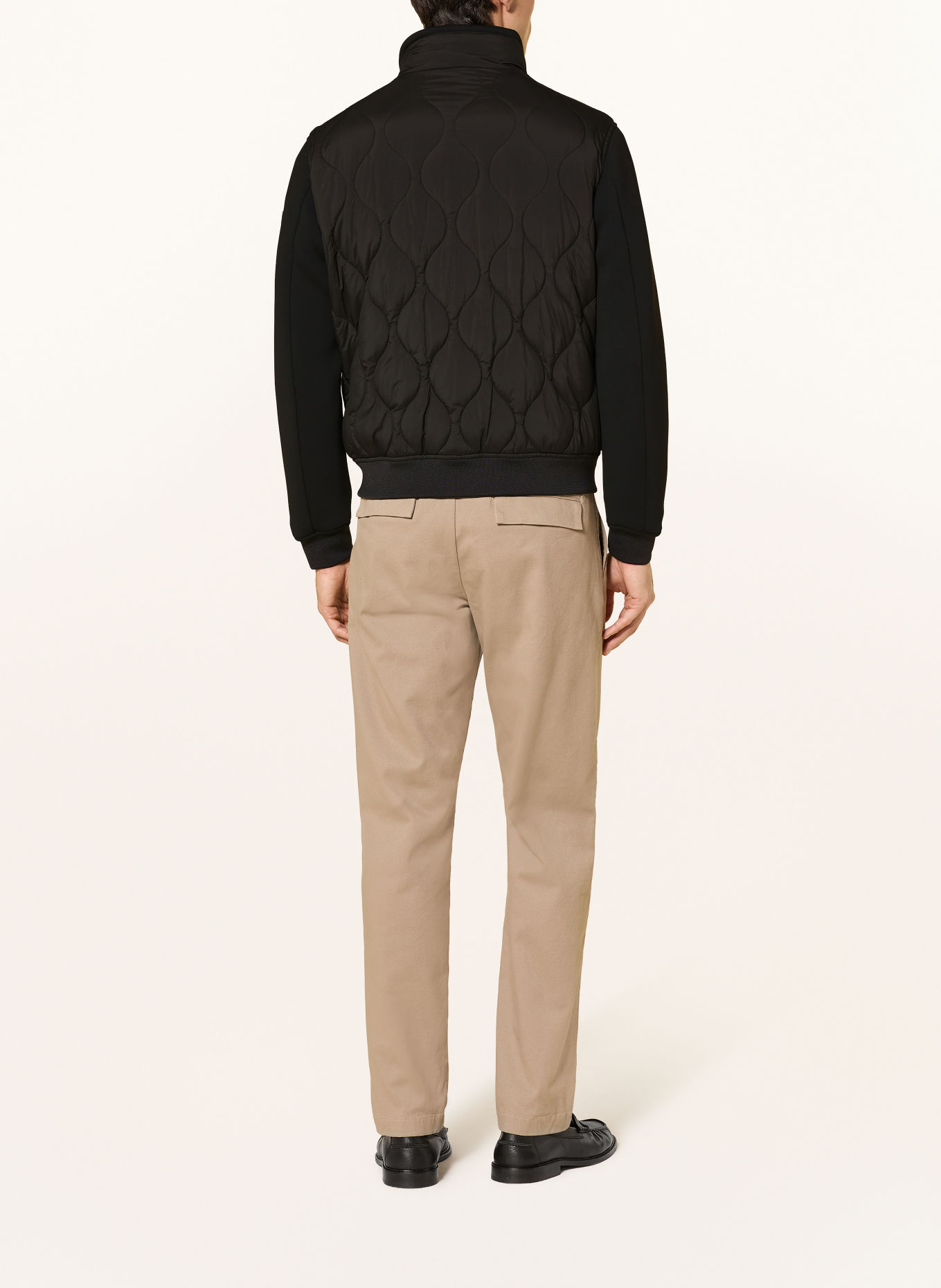 JOOP! JEANS BUDDY Quilted Blouson in a Mix of Materials: BLACK