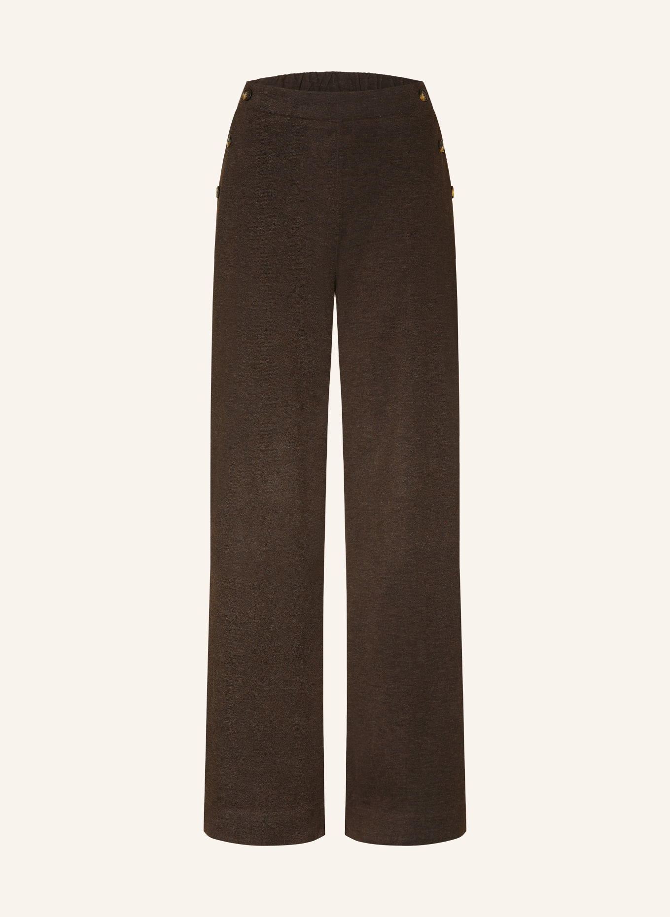 YERSE Wide-leg trousers VIRGINIA45: DARK BROWN