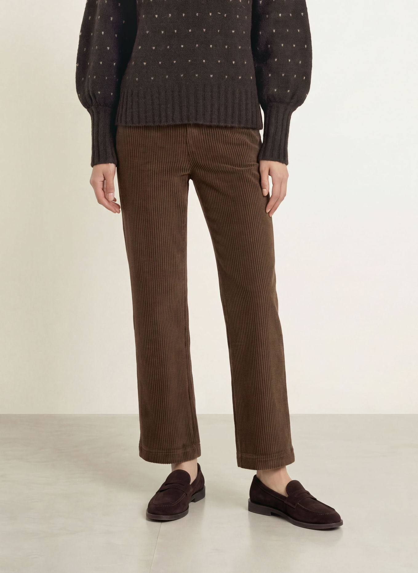YERSE Cordhose DOBRAS: DUNKELBRAUN