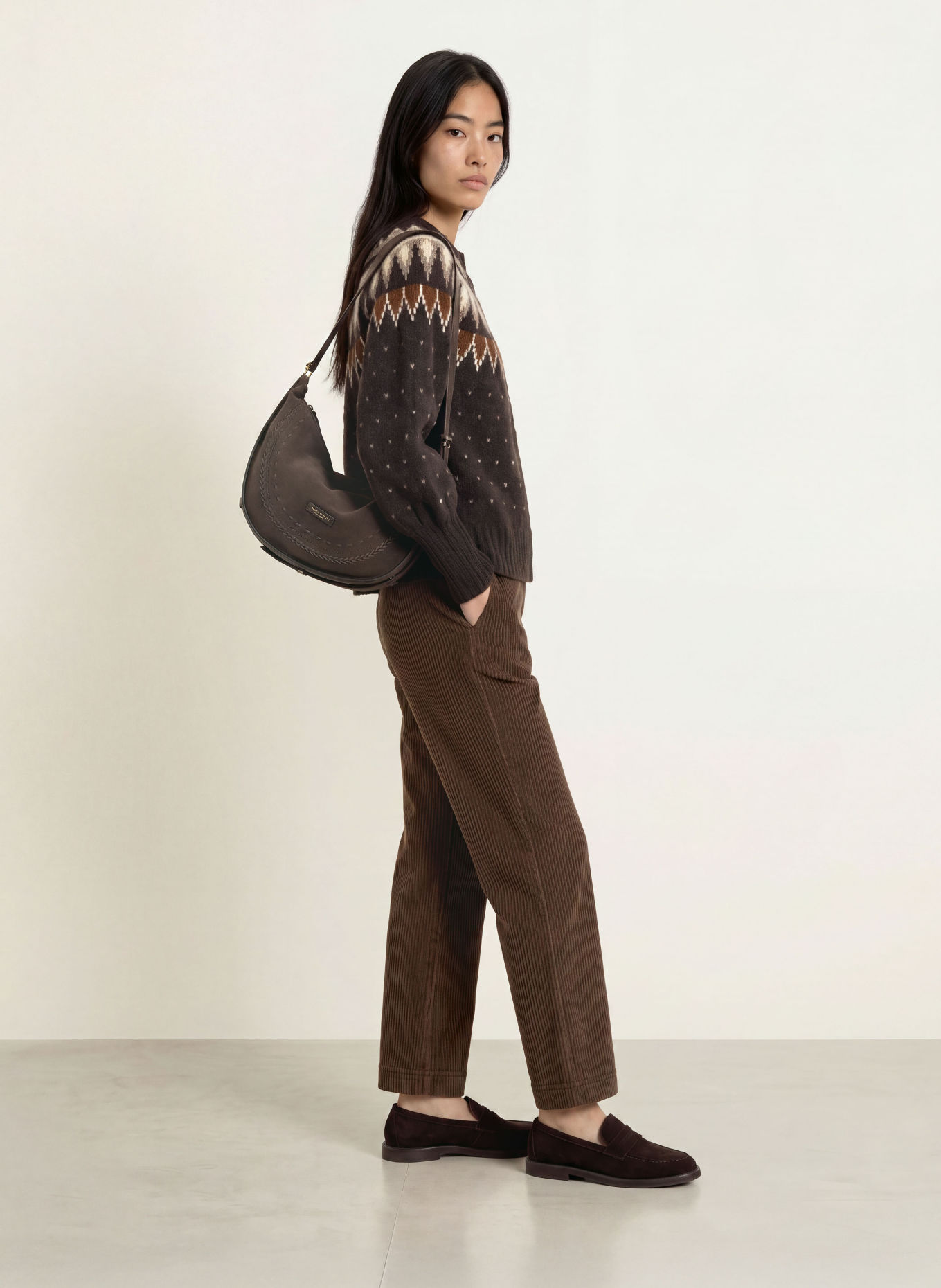YERSE Cordhose DOBRAS: DUNKELBRAUN