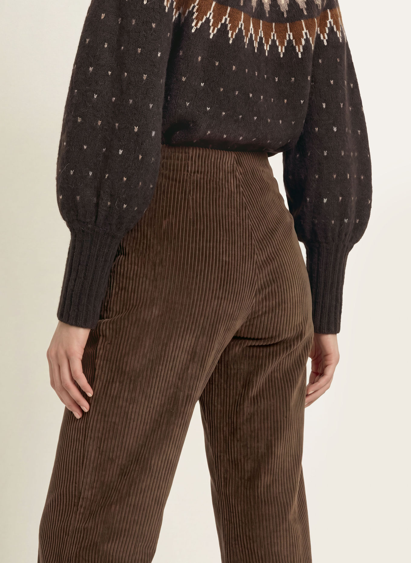 YERSE Cordhose DOBRAS: DUNKELBRAUN