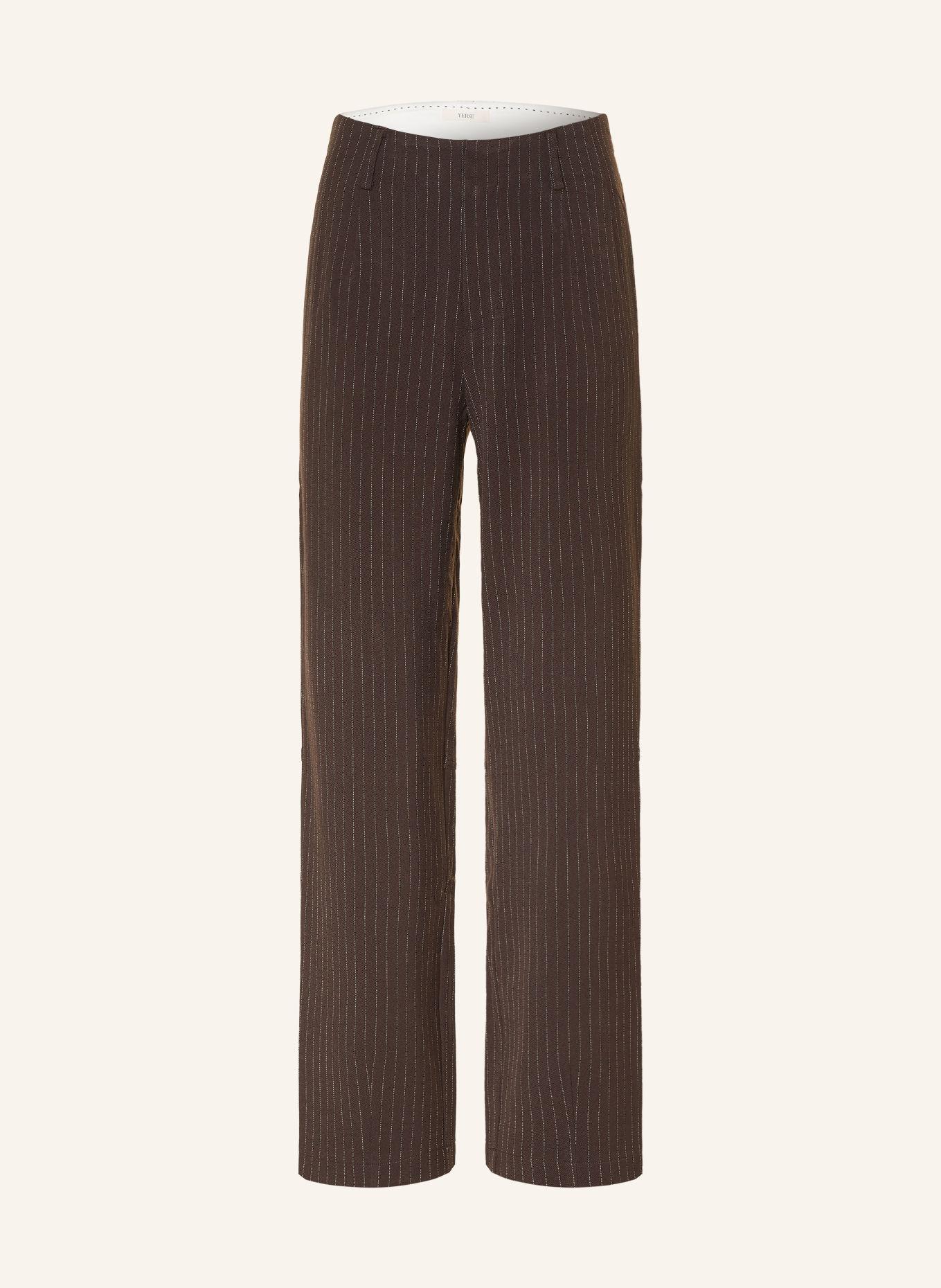 YERSE GALWAY45 Trousers: DARK BROWN / CREAM