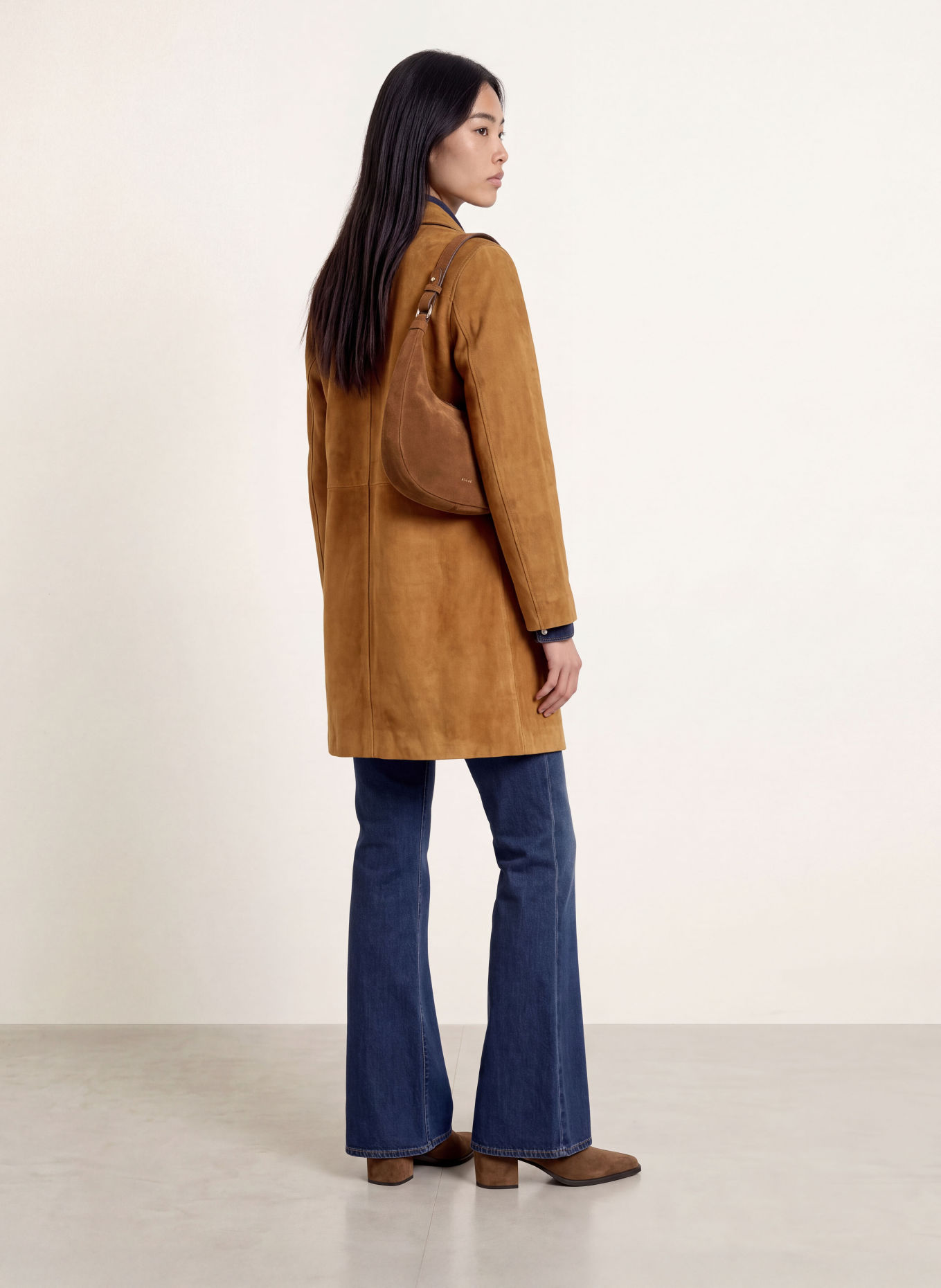 YERSE Manteau en cuir KATE: CHAMEAU