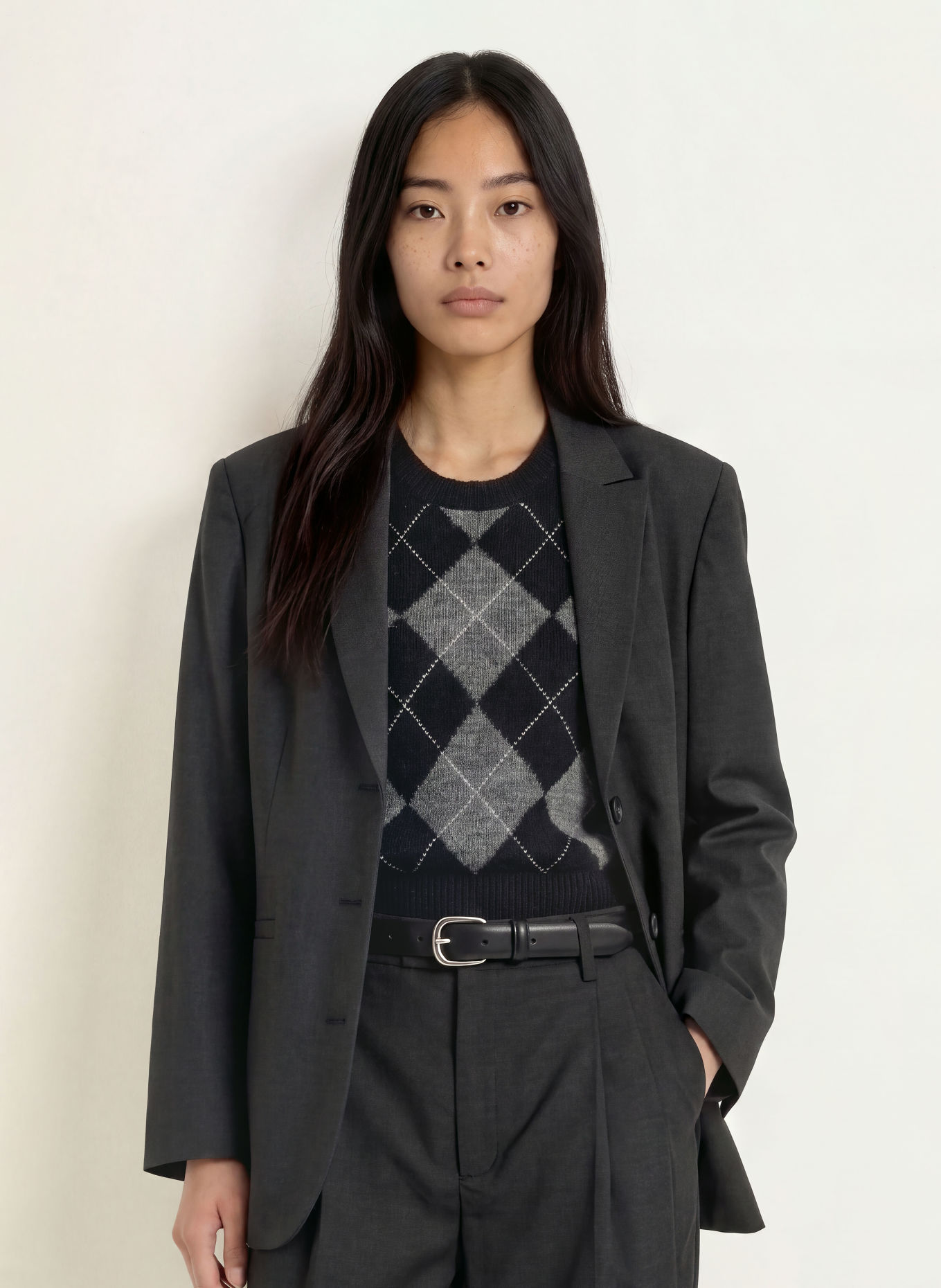 YERSE BARRY Blazer: DARK GRAY