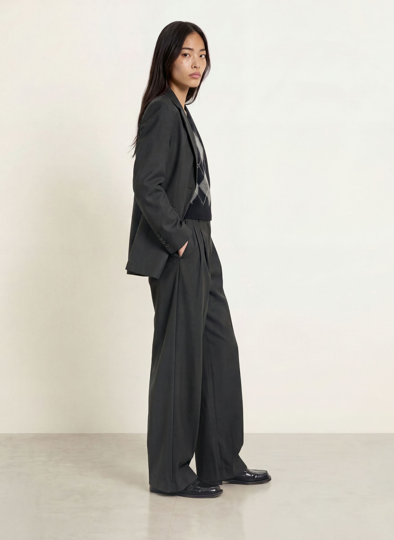 YERSE BARRY Blazer: DARK GRAY