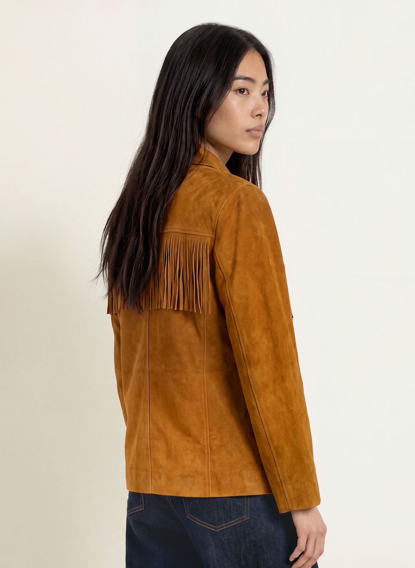 YERSE Leren jas BETHA: COGNAC