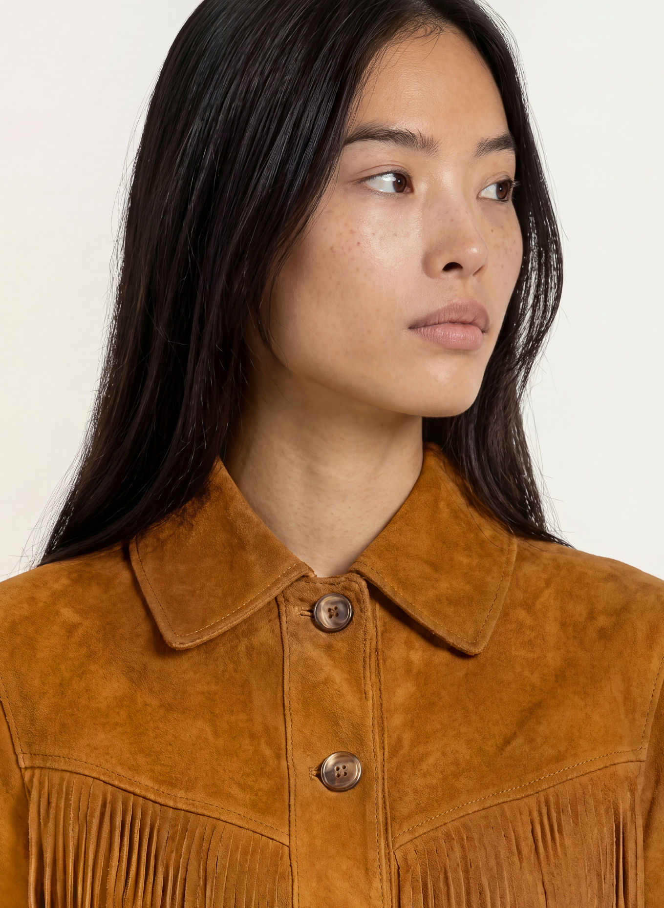 YERSE Leren jas BETHA: COGNAC