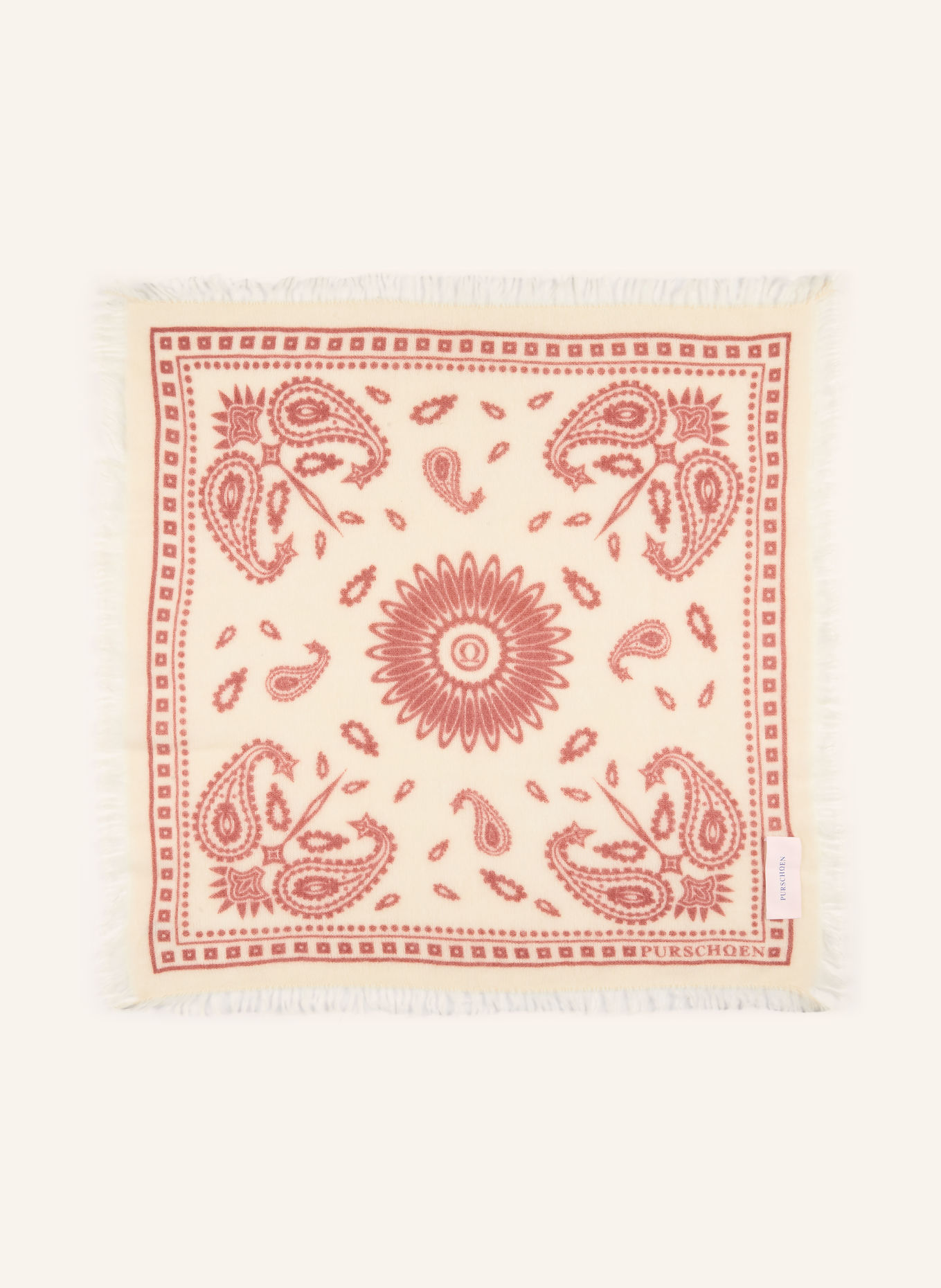 PURSCHOEN Kasjmier halsdoek: LICHTBRUIN / VIEUX ROSE