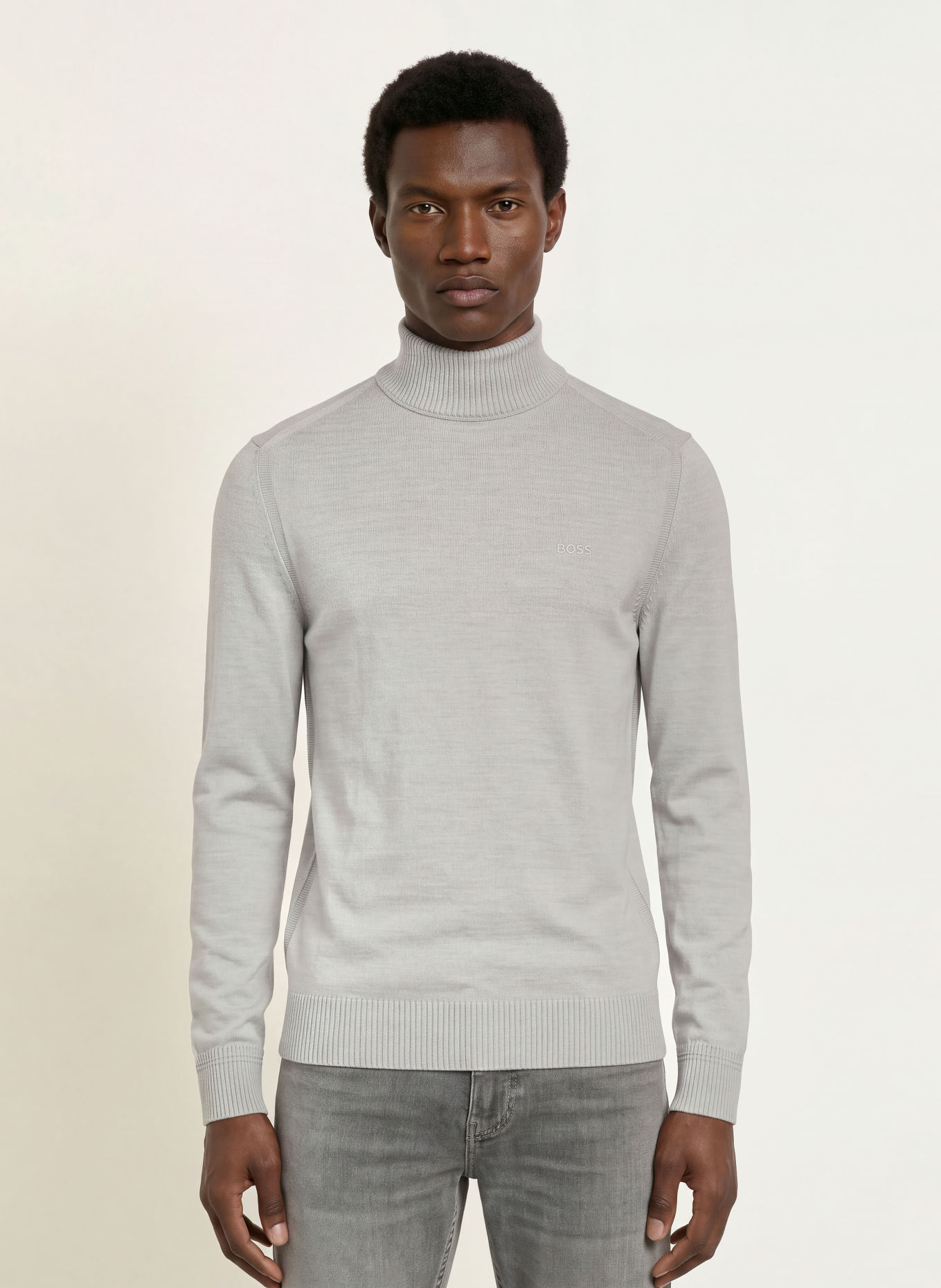 BOSS Pullover AVAC: HELLGRAU