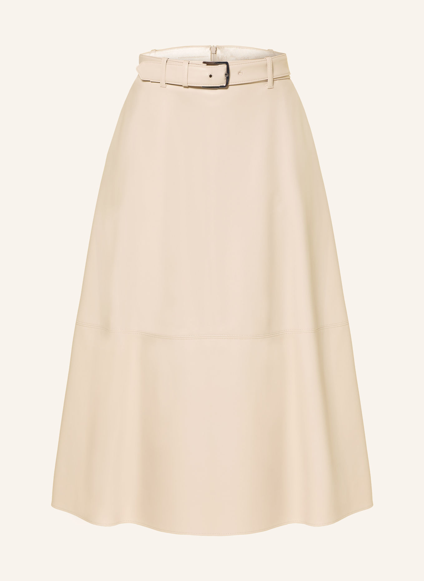 MM by Max Mara Sukně DOMINO v koženém vzhledu: BÉŽOVÁ