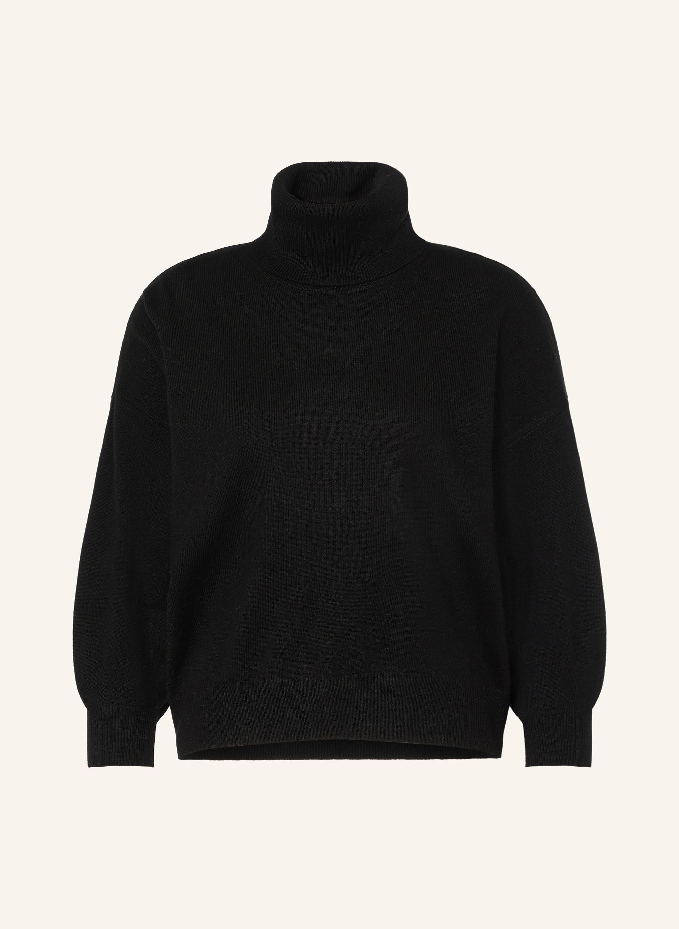 MM by Max Mara BREAK-coltrui met col, kasjmier en 3/4-mouwen: ZWART