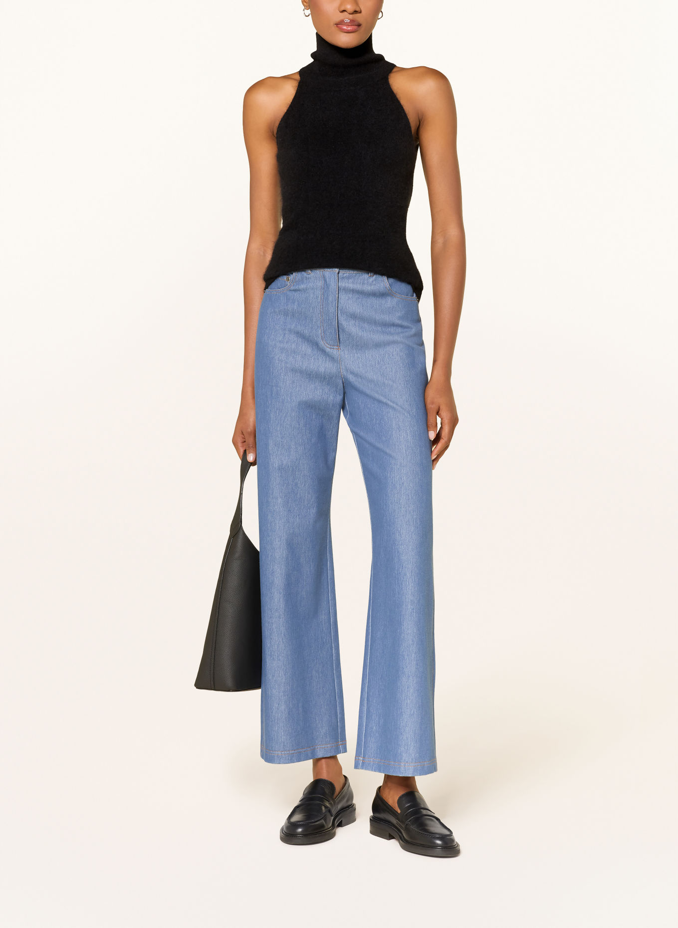 MM by Max Mara Stricktop PANFILO mit Cashmere: SCHWARZ