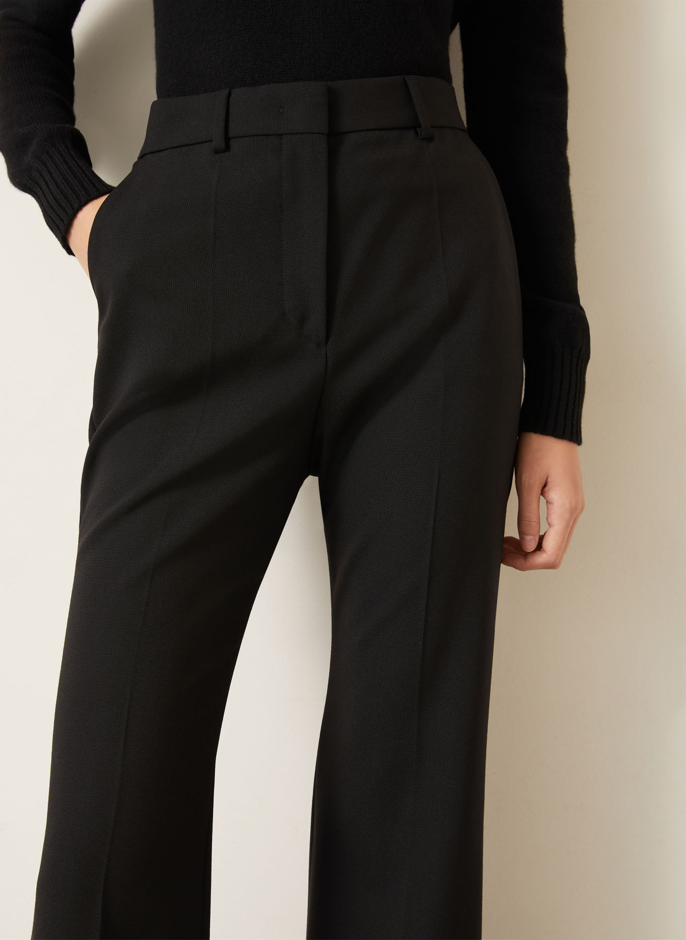 SPORTMAX MODICO4 Wide-leg trousers: BLACK