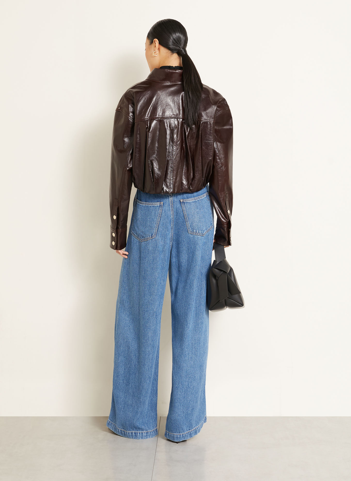 SPORTMAX Lederjacke LIUTI: DUNKELBRAUN