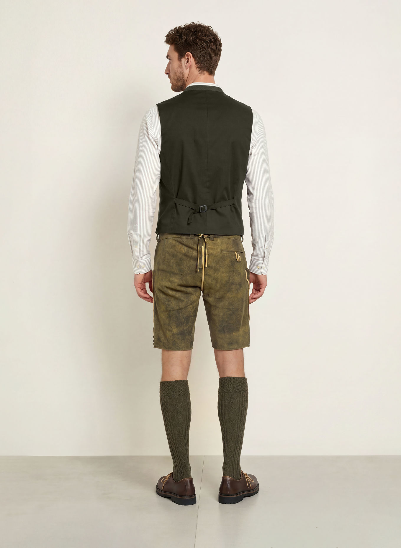 Hammerschmid Vestă tradițională PHILLIP: VERDE ÎNCHIS / NEGRU