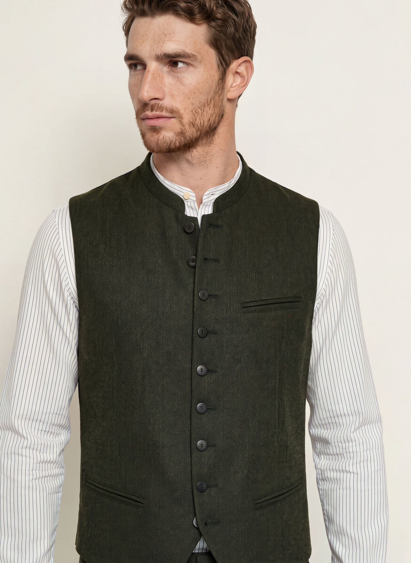 Hammerschmid Vestă tradițională PHILLIP: VERDE ÎNCHIS / NEGRU