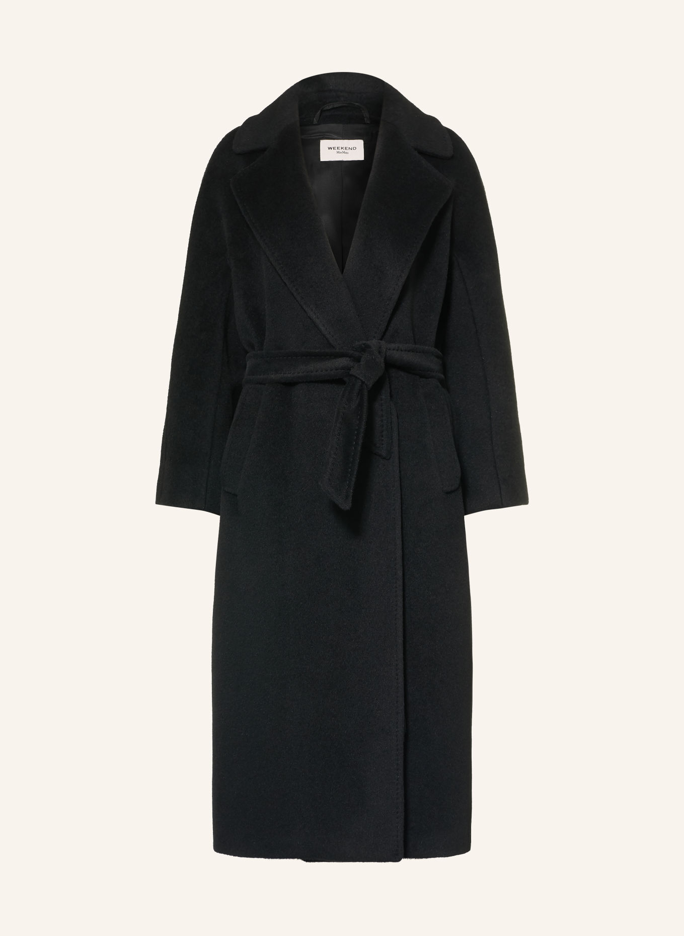 WEEKEND Max Mara TEMPERA-Mantel in gemengde stoffen: ZWART