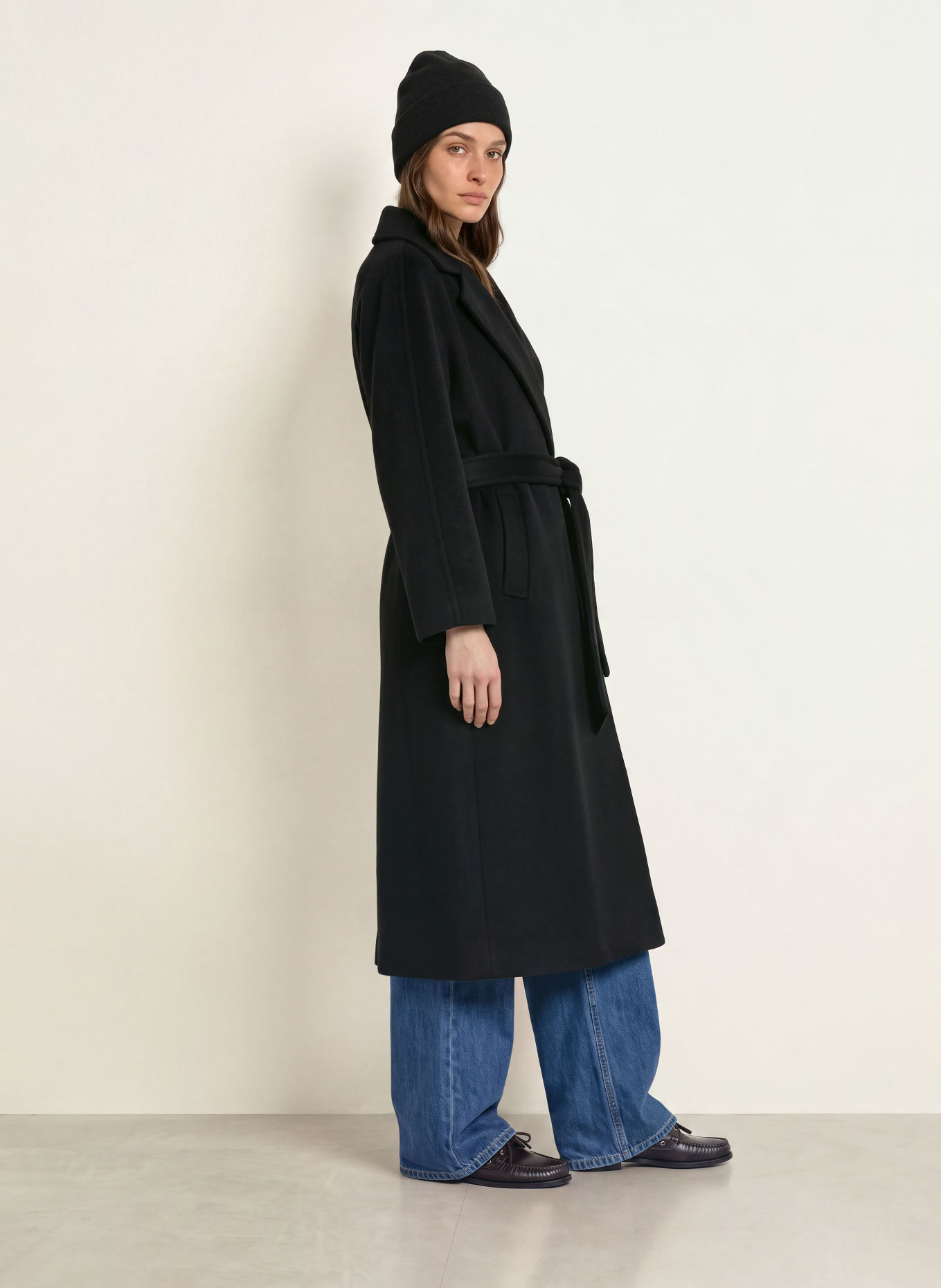 WEEKEND Max Mara TEMPERA-Mantel in gemengde stoffen: ZWART