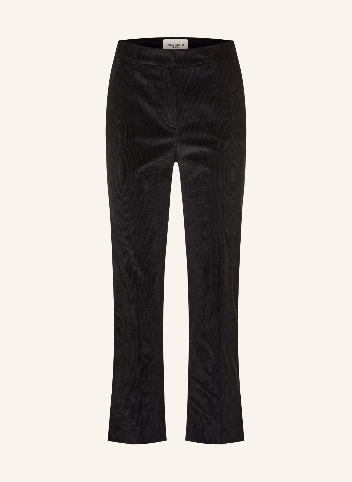 WEEKEND Max Mara 7/8 broek MARRUCA van corduroy: ZWART