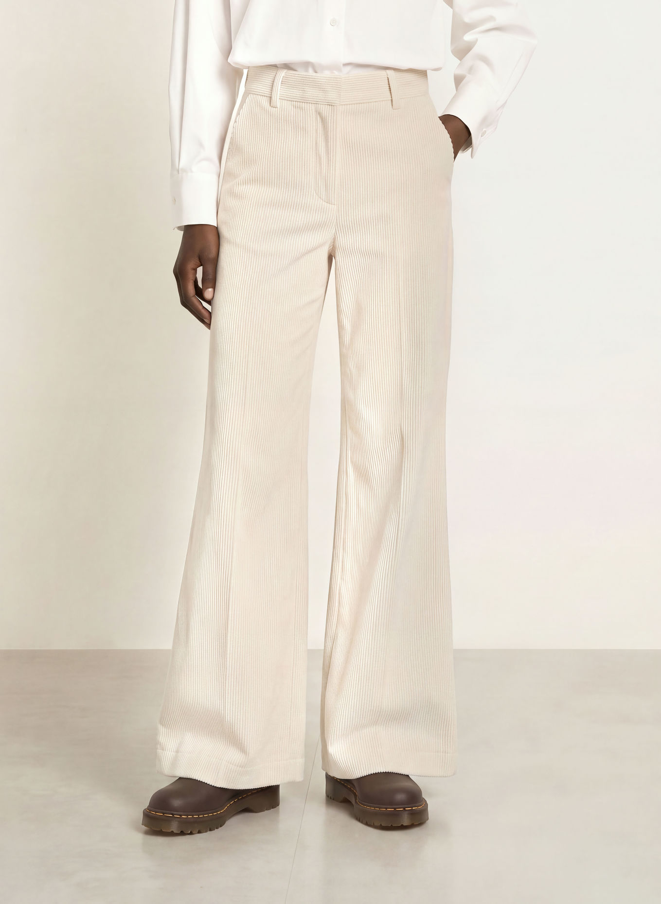 WEEKEND Max Mara Marlene-broek TANIA van corduroy: ECRU