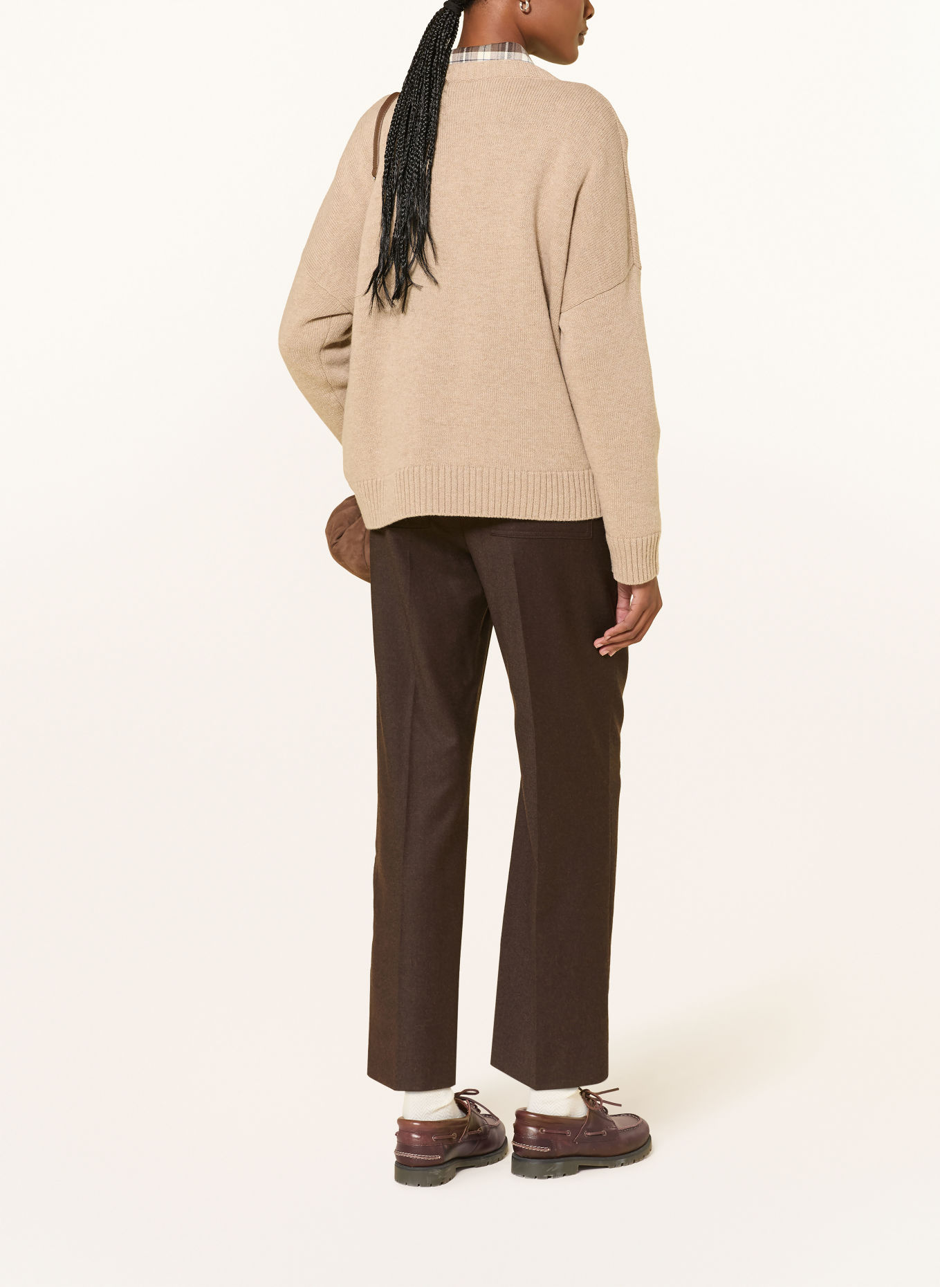 WEEKEND Max Mara Flanellen broek HATELEY: MARRON FONCÉ
