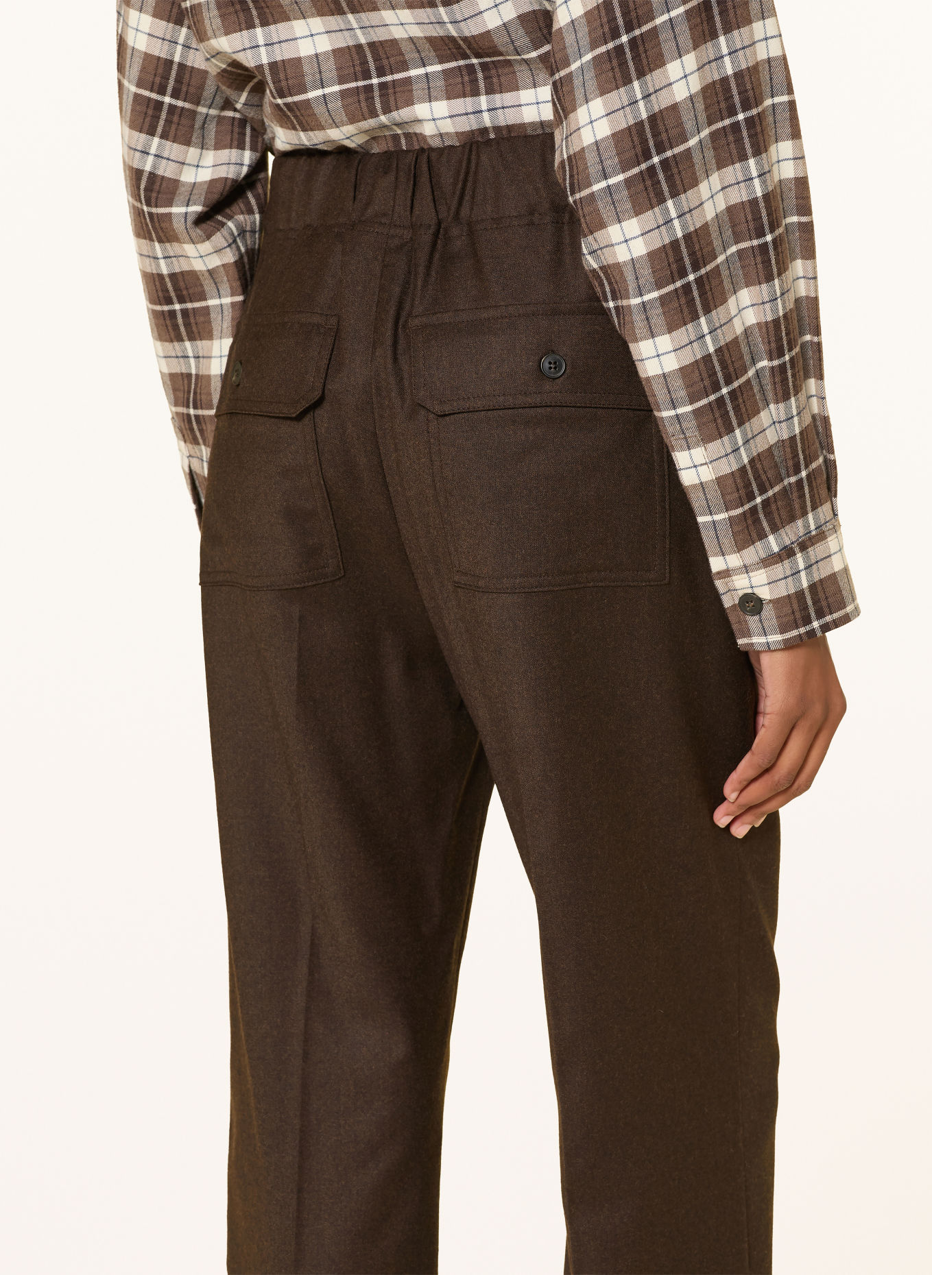 WEEKEND Max Mara Flanellen broek HATELEY: MARRON FONCÉ