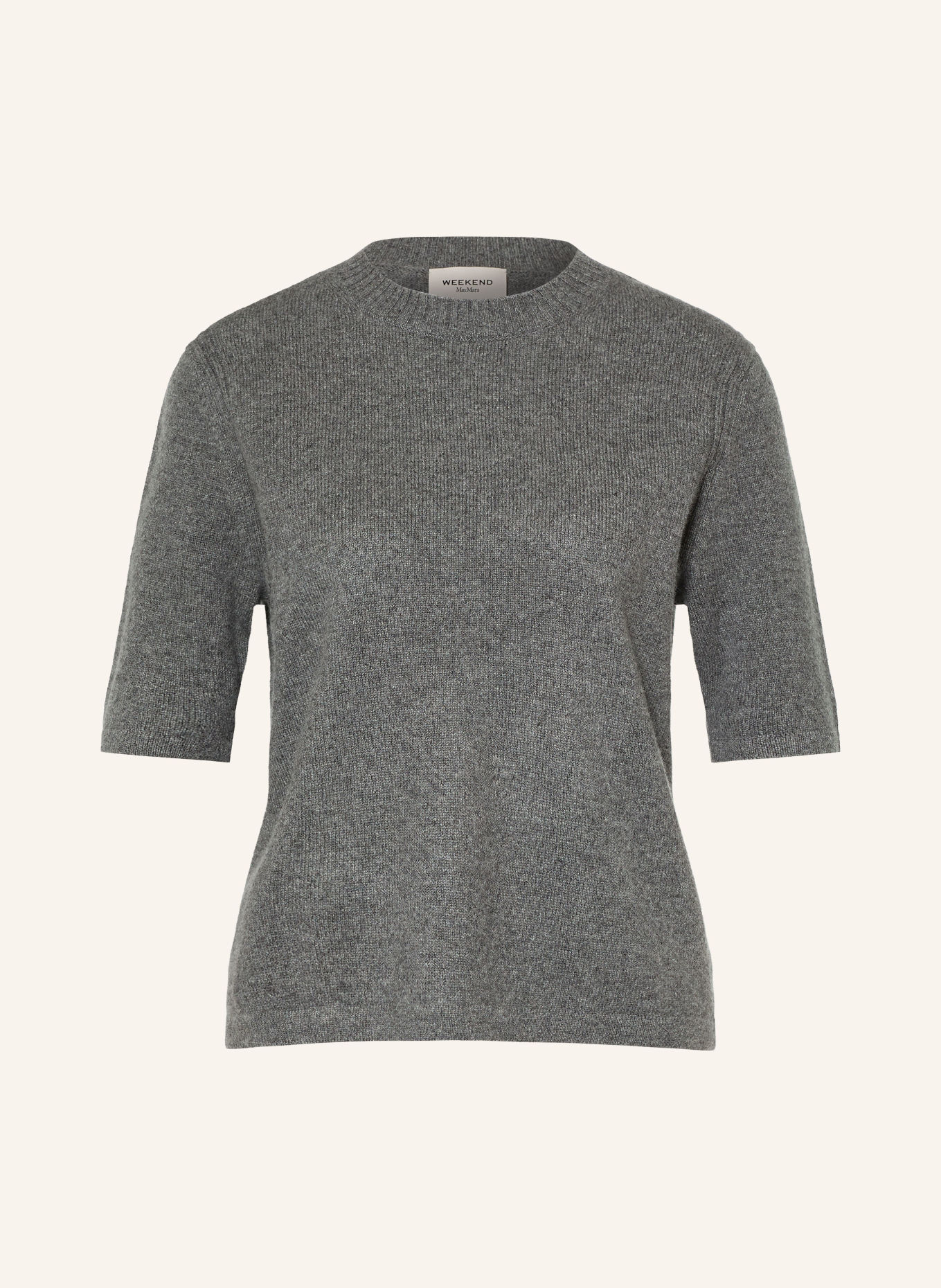 WEEKEND Max Mara Gebreid shirt ANANAS van kasjmier: DONKERGRIJS