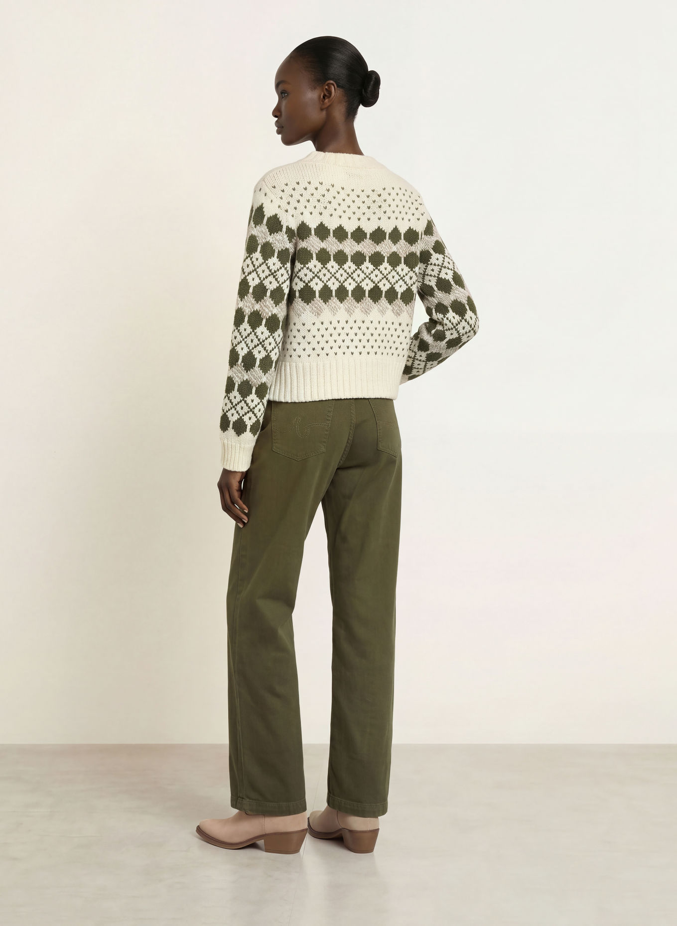 WEEKEND Max Mara Trui RANCH: CRÈME / KAKI
