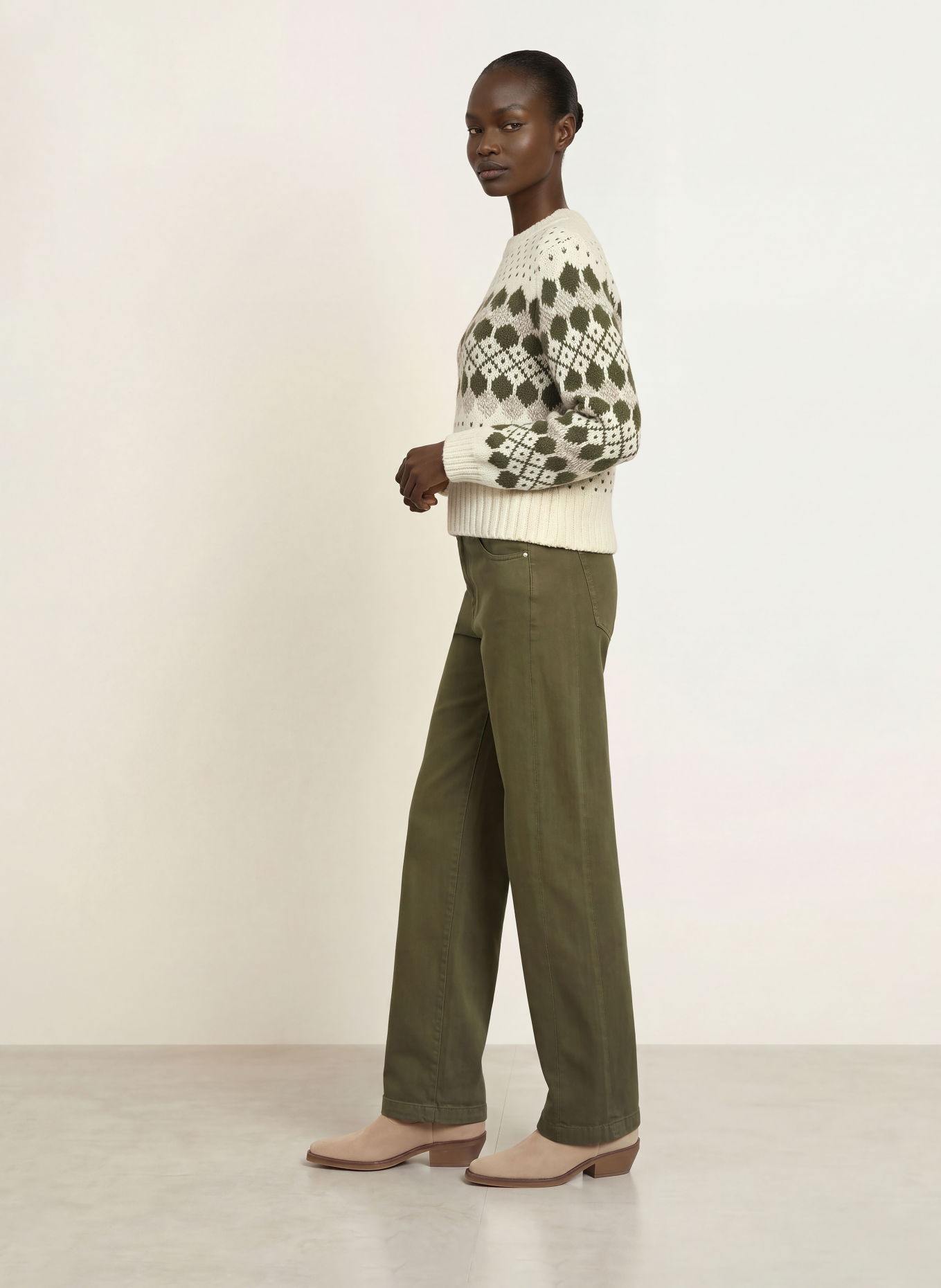 WEEKEND Max Mara Trui RANCH: CRÈME / KAKI
