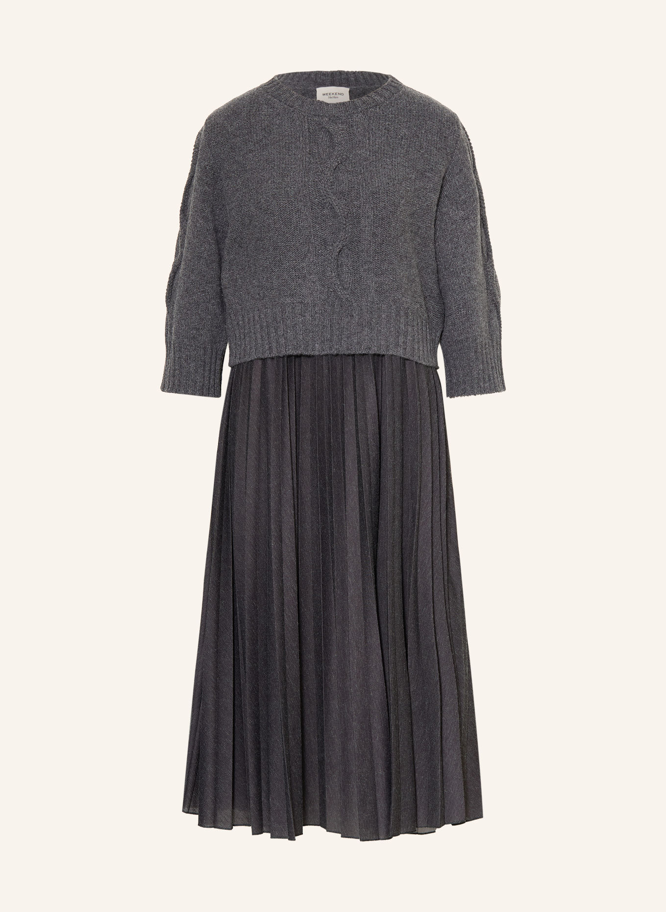 WEEKEND Max Mara Set CALCO: jurk en Trui met 3/4-mouwen: DONKERGRIJS