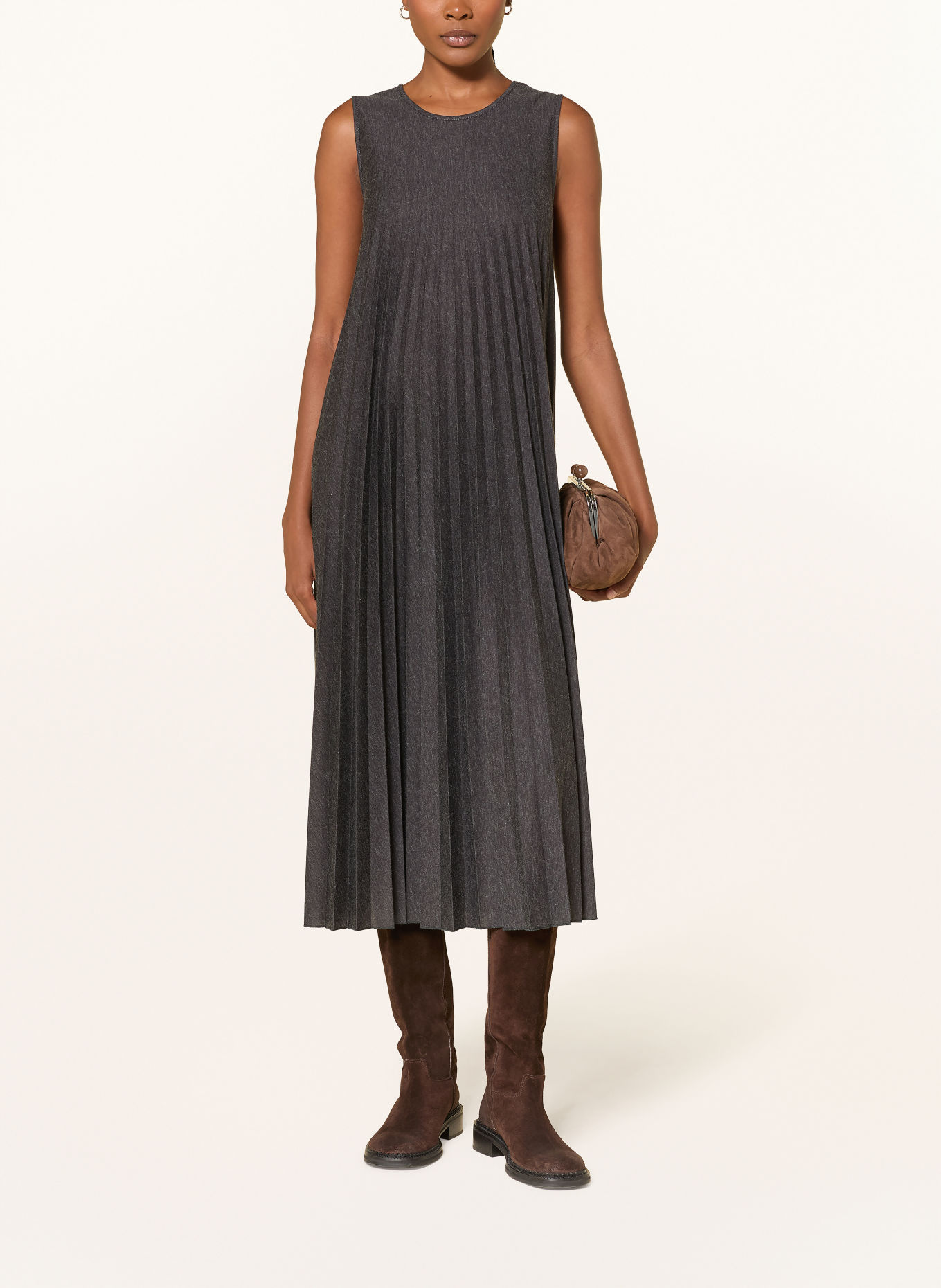 WEEKEND Max Mara Set CALCO: jurk en Trui met 3/4-mouwen: DONKERGRIJS