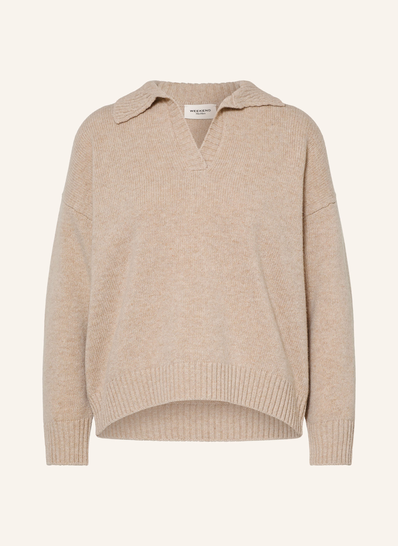 WEEKEND Max Mara Knit polo shirt AGRE: BEIGE