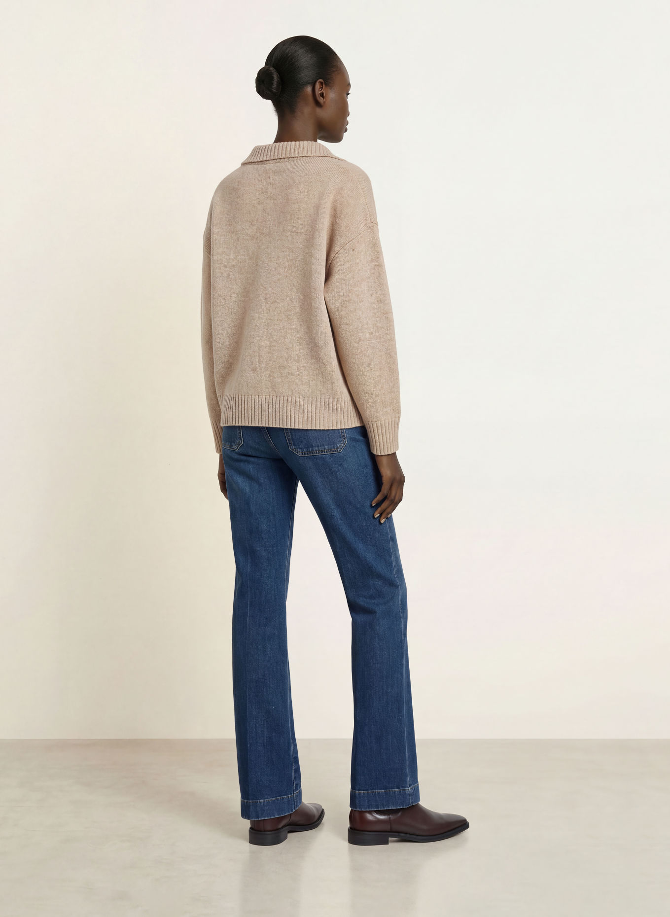 WEEKEND Max Mara Knit polo shirt AGRE: BEIGE