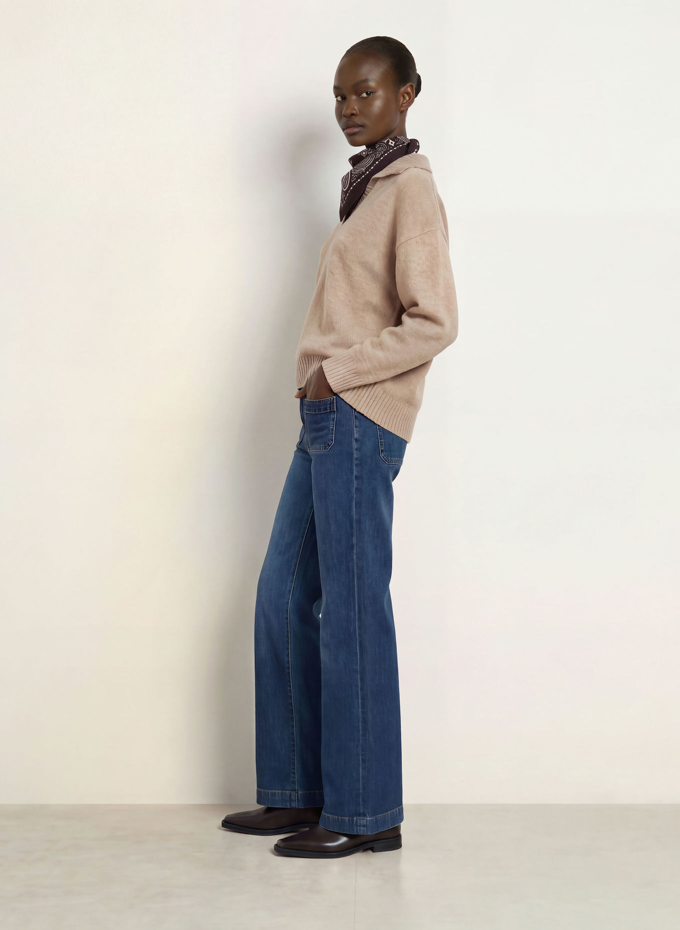 WEEKEND Max Mara Knit polo shirt AGRE: BEIGE