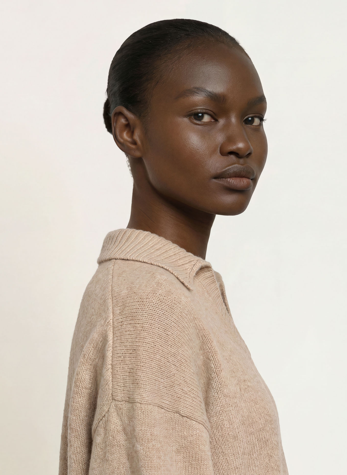 WEEKEND Max Mara Knit polo shirt AGRE: BEIGE