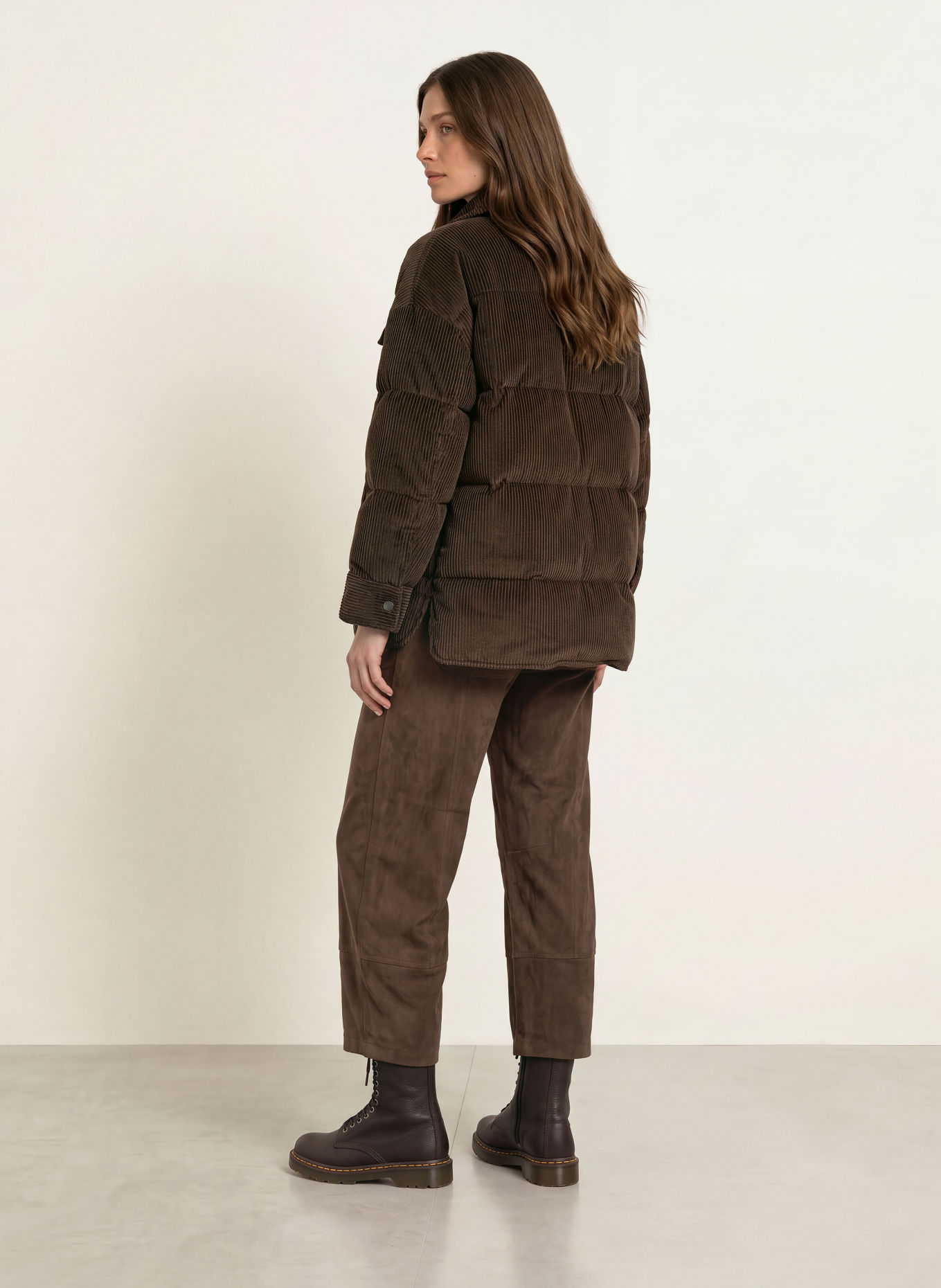 WEEKEND Max Mara Vadderad jacka GIORNO i manchester: MÖRKBRUN