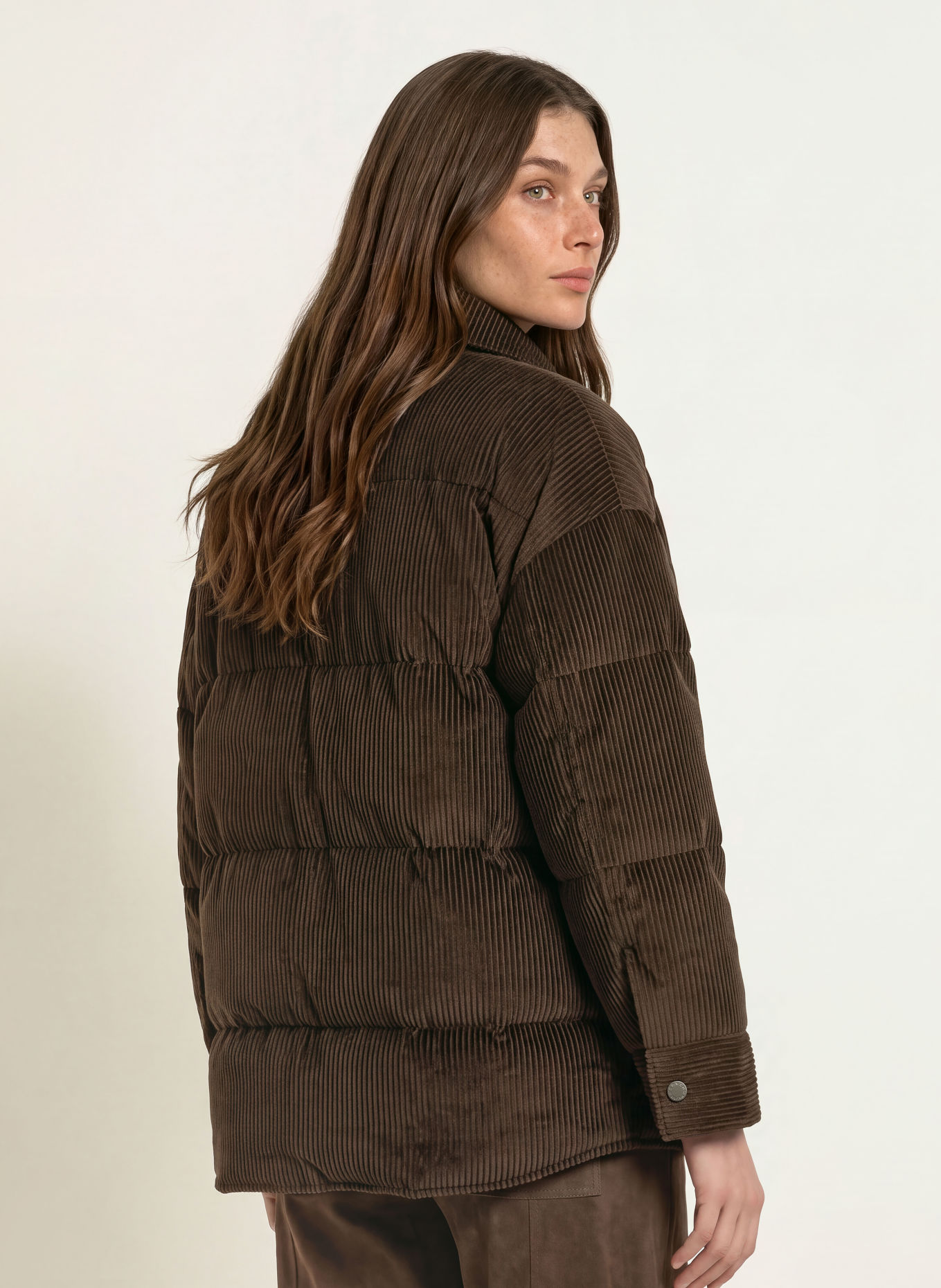 WEEKEND Max Mara Vadderad jacka GIORNO i manchester: MÖRKBRUN