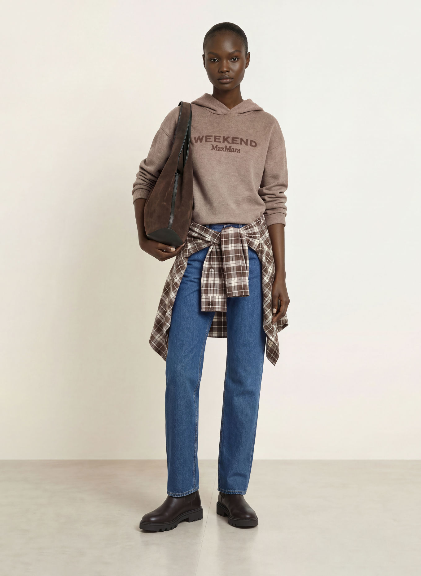 WEEKEND Max Mara Fleecehoodie VETRINO: BRUIN